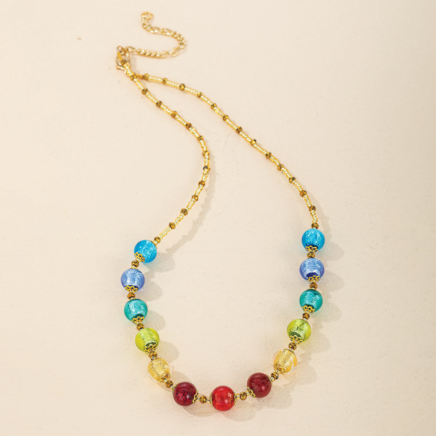 Murano Glass Rainbow & Storm Necklace