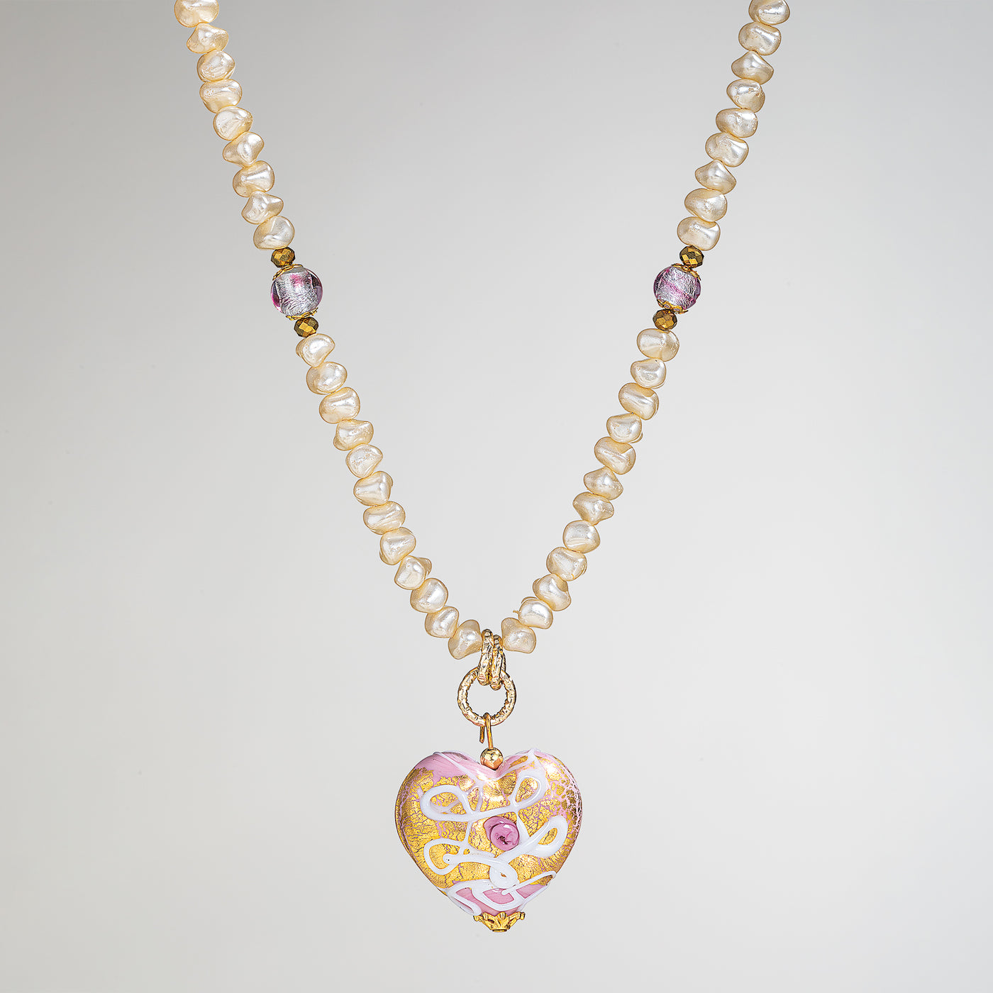 Murano Glass Amore Rosa Necklace