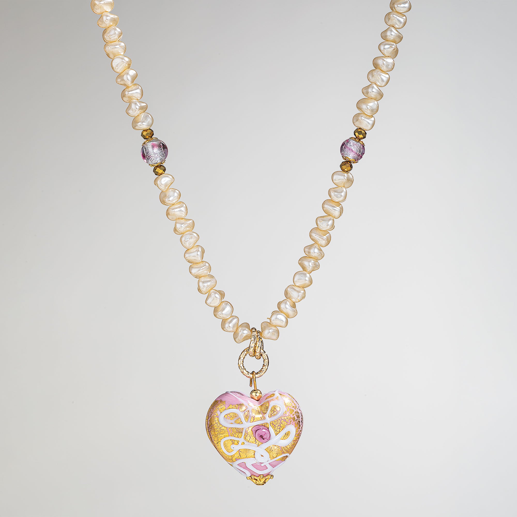 Murano Glass Amore Rosa Necklace