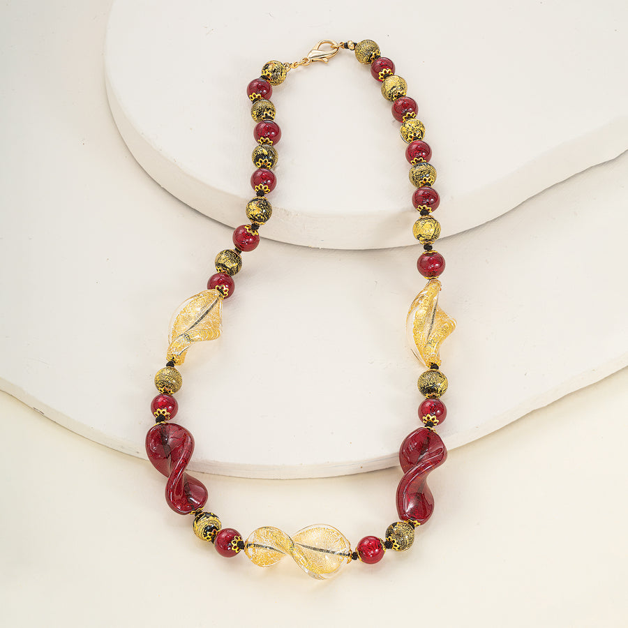 Murano Glass Contorta Necklace