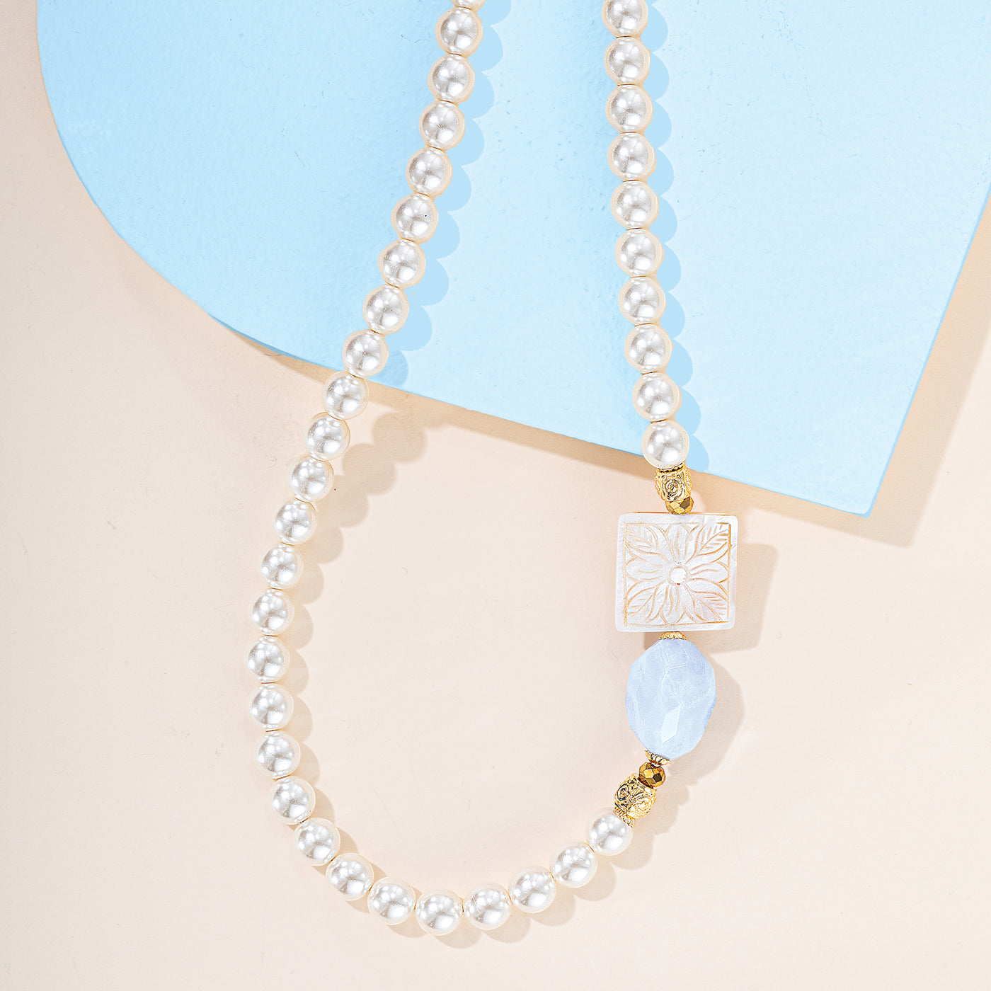 Murano Glass Touches Of Color Pearl Strand Necklace