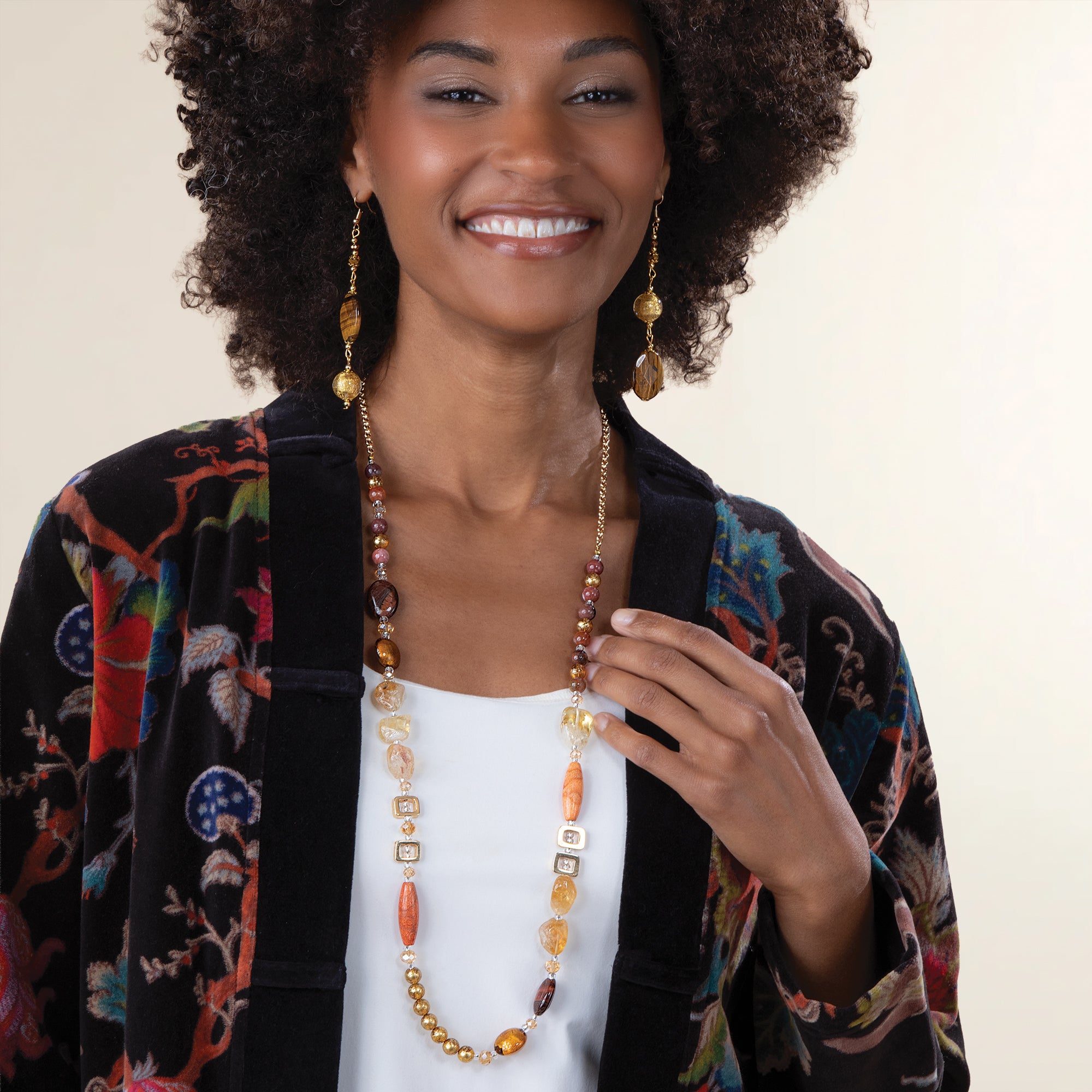 Murano Glass Tiger's Eye Ying to Yang Earrings (Preorder)