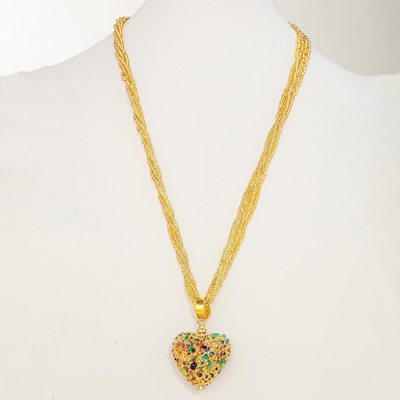Murano Glass Full Heart Pendant Necklace (Preorder)