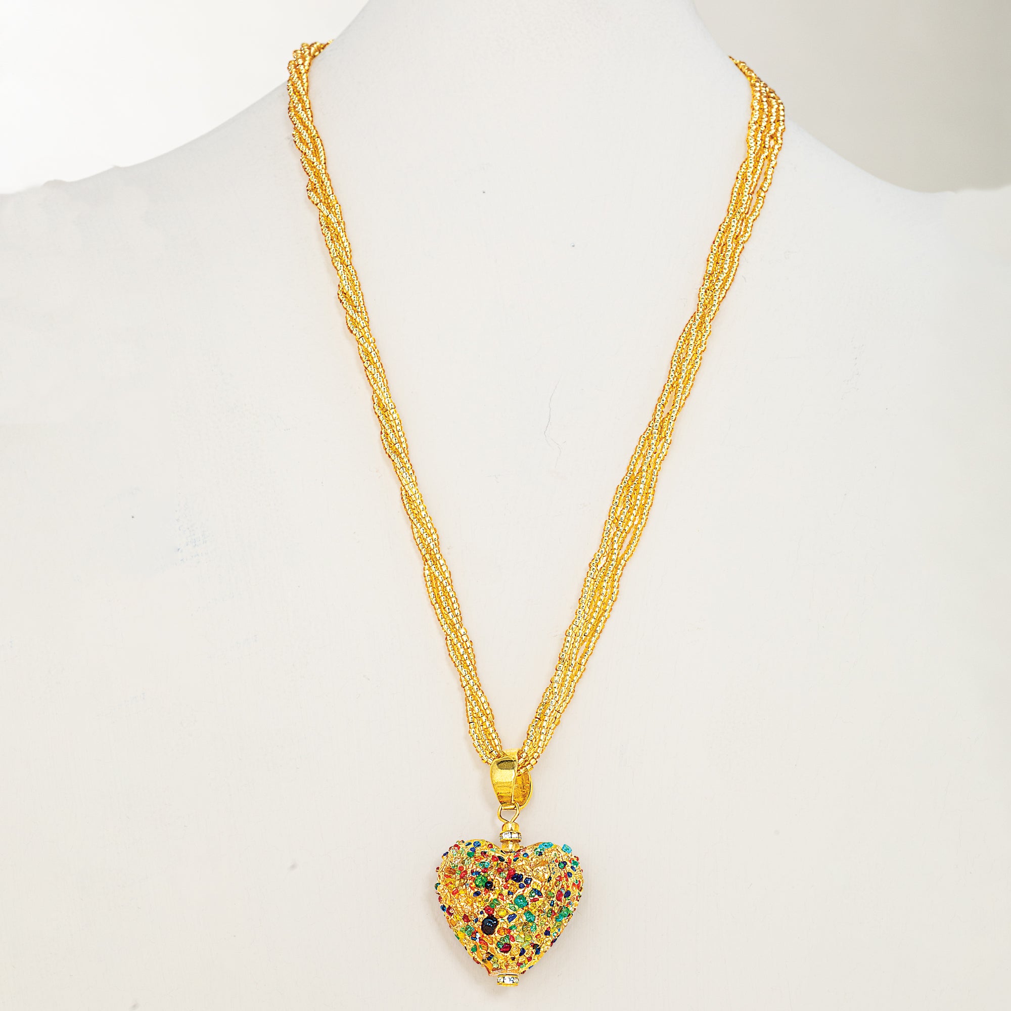 Murano Glass Full Heart Pendant Necklace (Preorder)