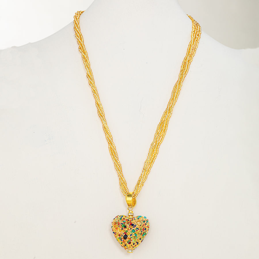 Murano Glass Full Heart Pendant Necklace (Preorder)
