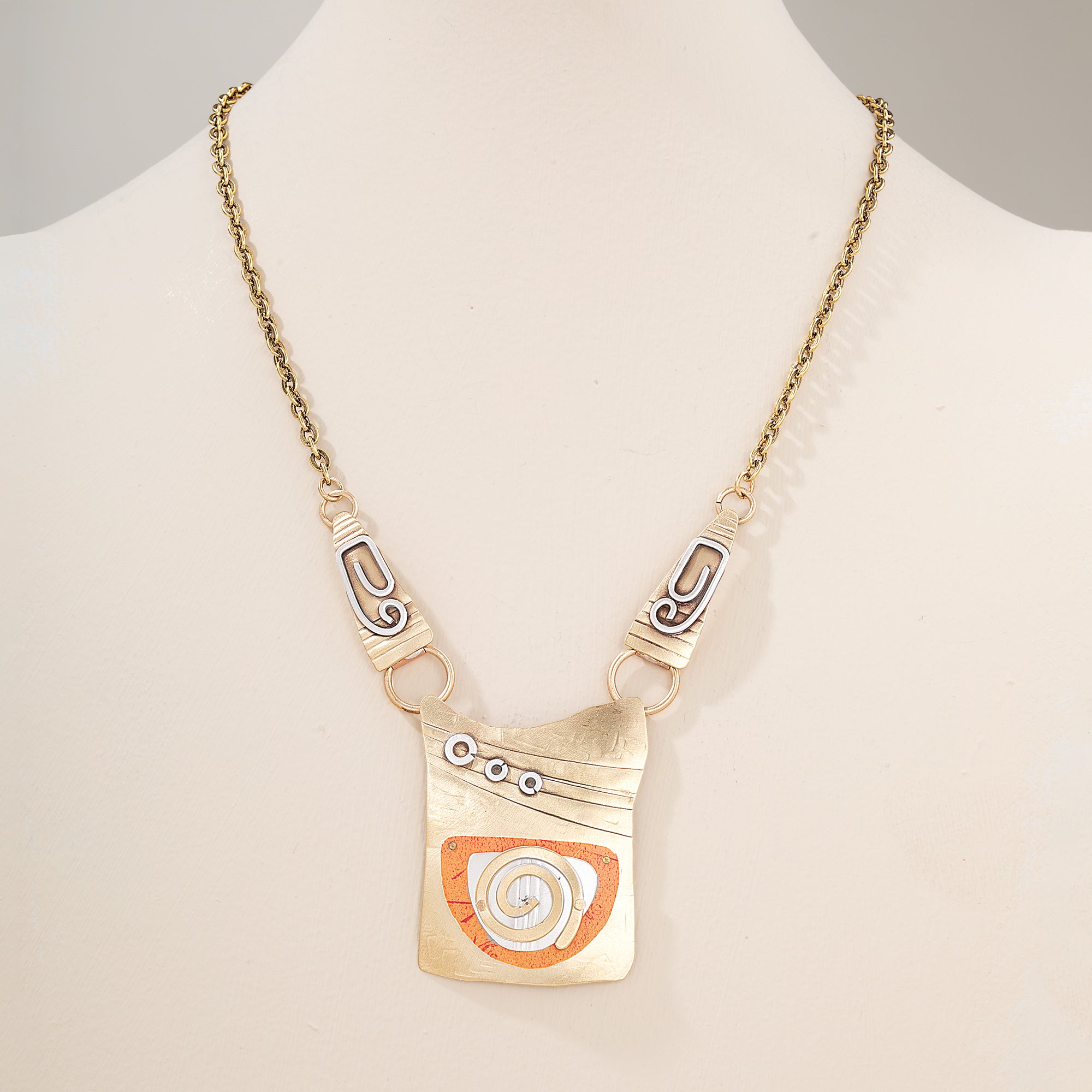 Lovely in Layers Patterned Pendant Necklace