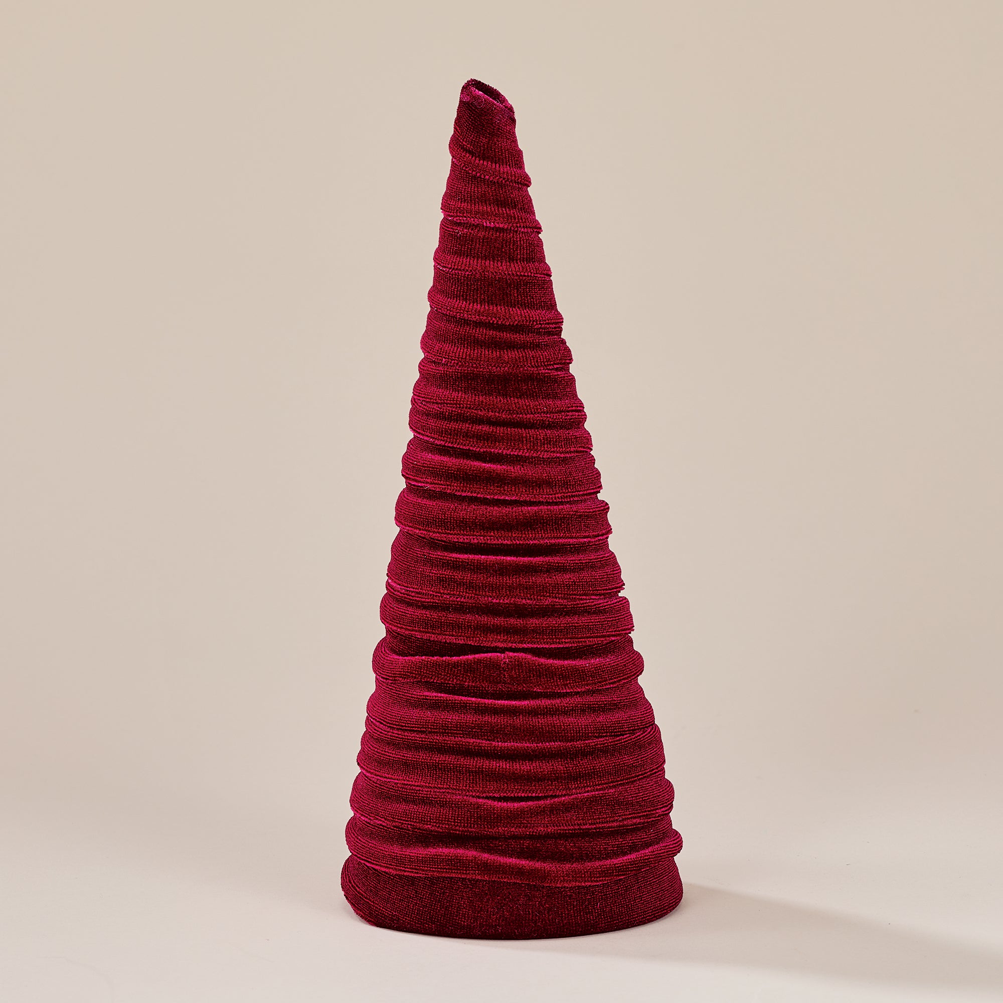 Hand-Cut Burgundy Velvet Tree