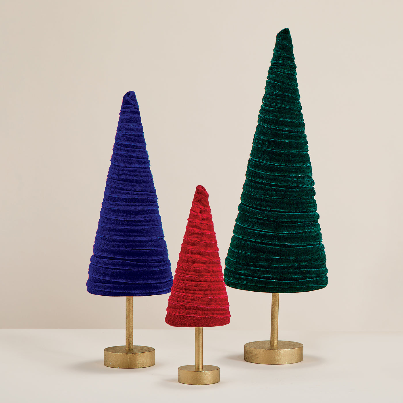 Hand-Cut Emerald Velvet Tree