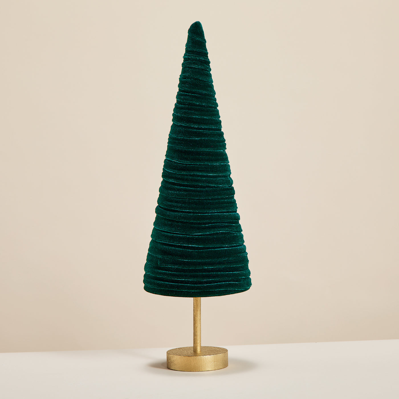 Hand-Cut Emerald Velvet Tree