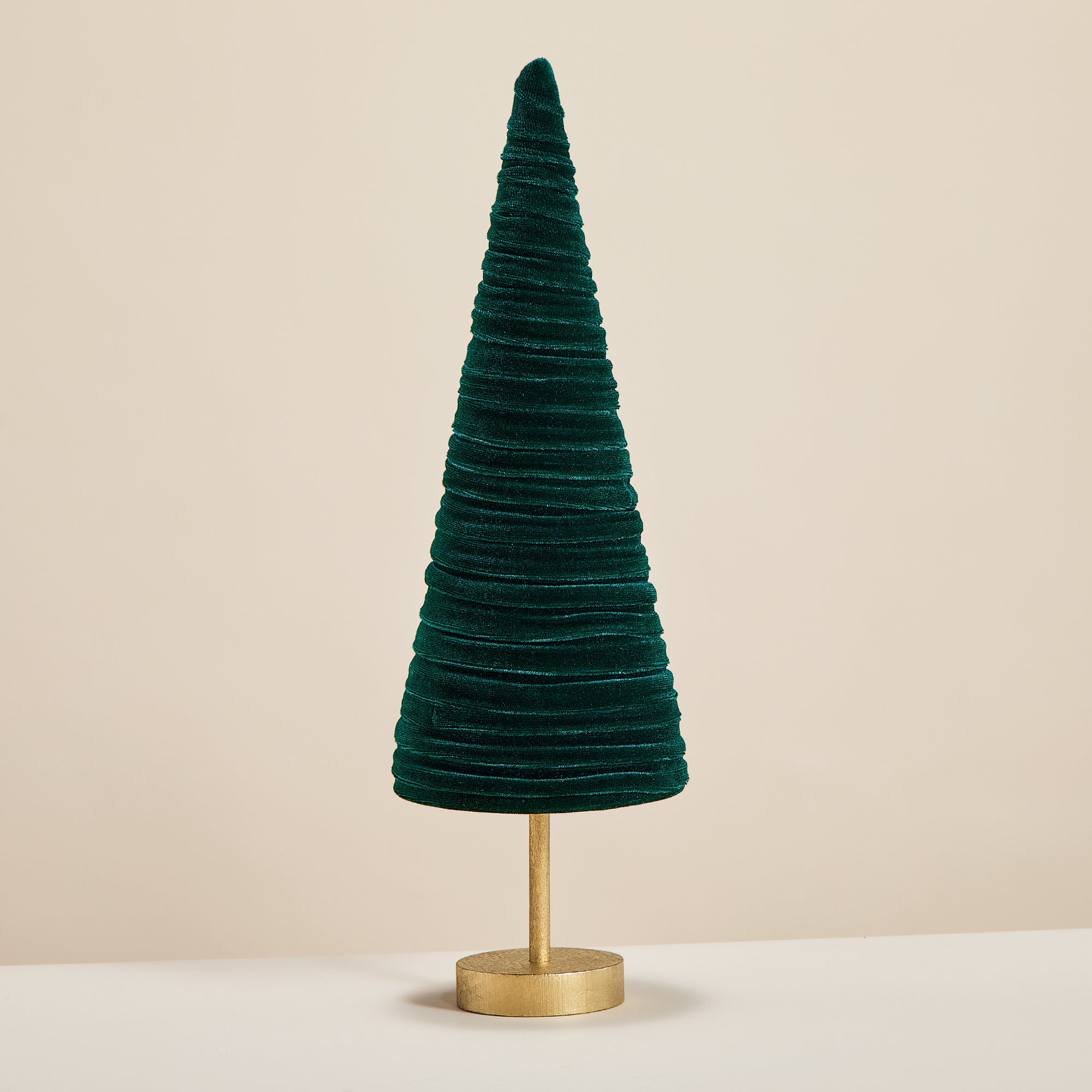 Hand-Cut Emerald Velvet Tree