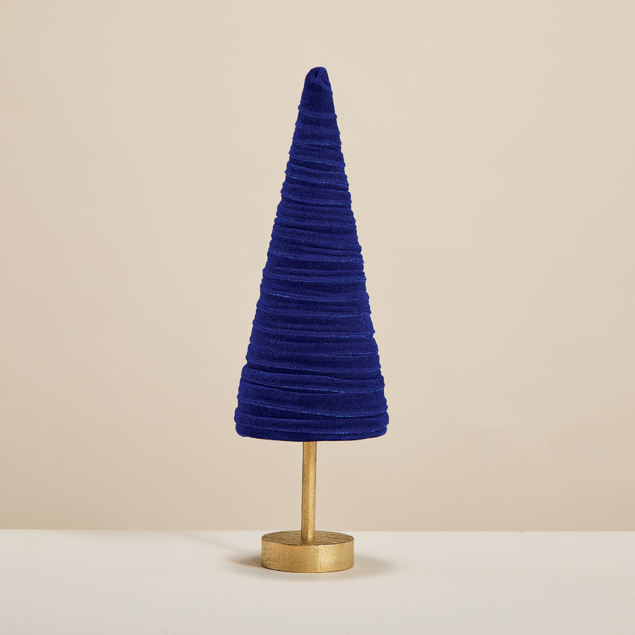 Hand-Cut Sapphire Velvet Tree