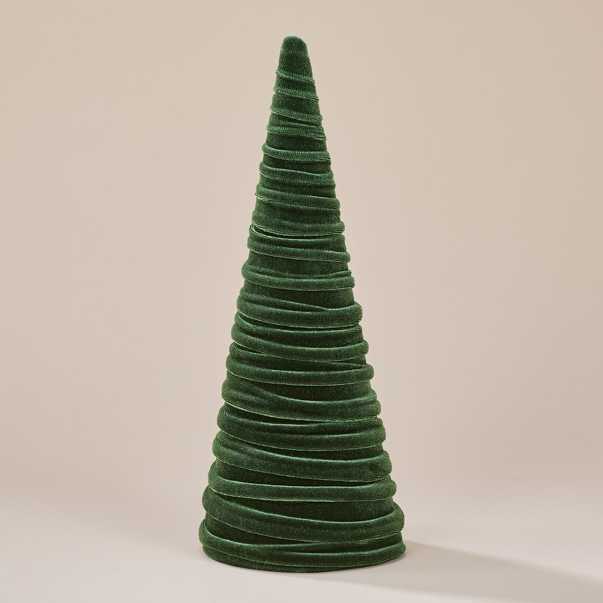 Hand-Cut Olive Velvet Tree