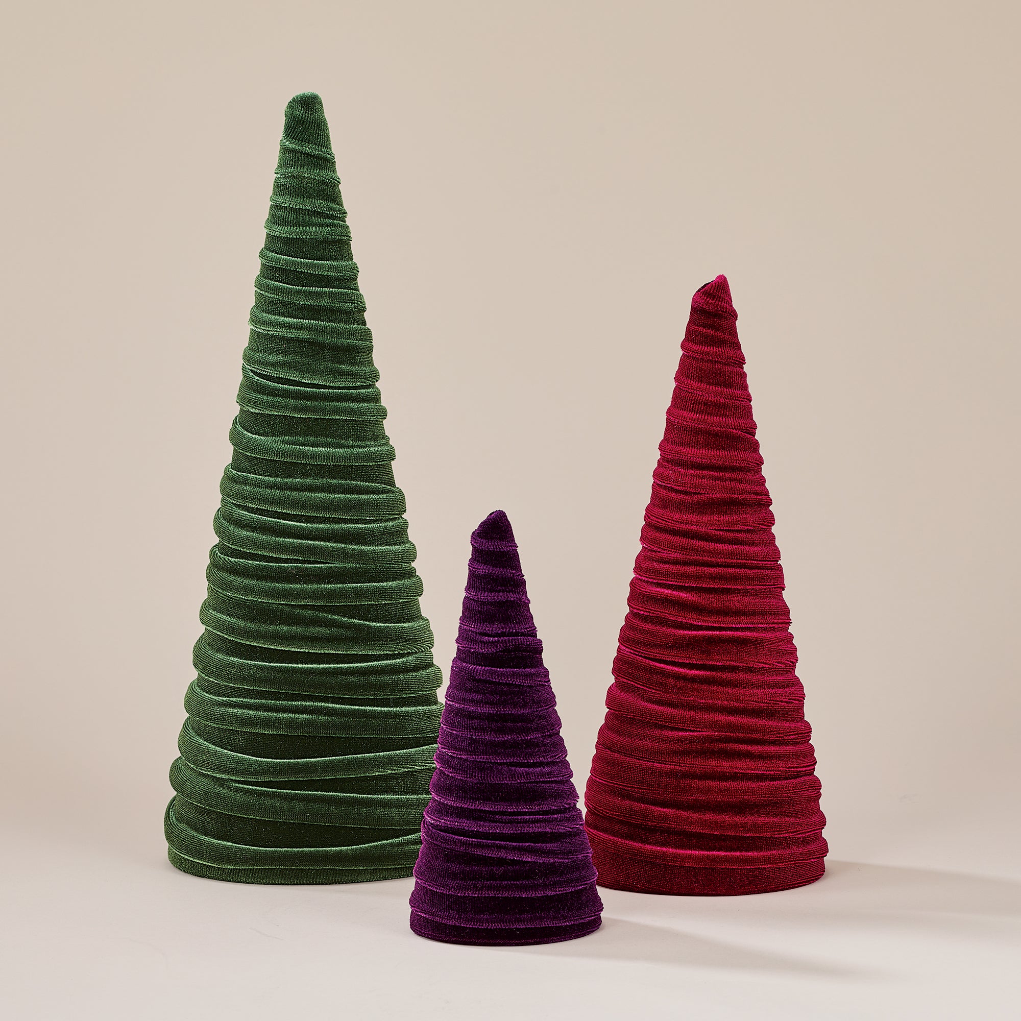 Hand-Cut Plum Velvet Tree