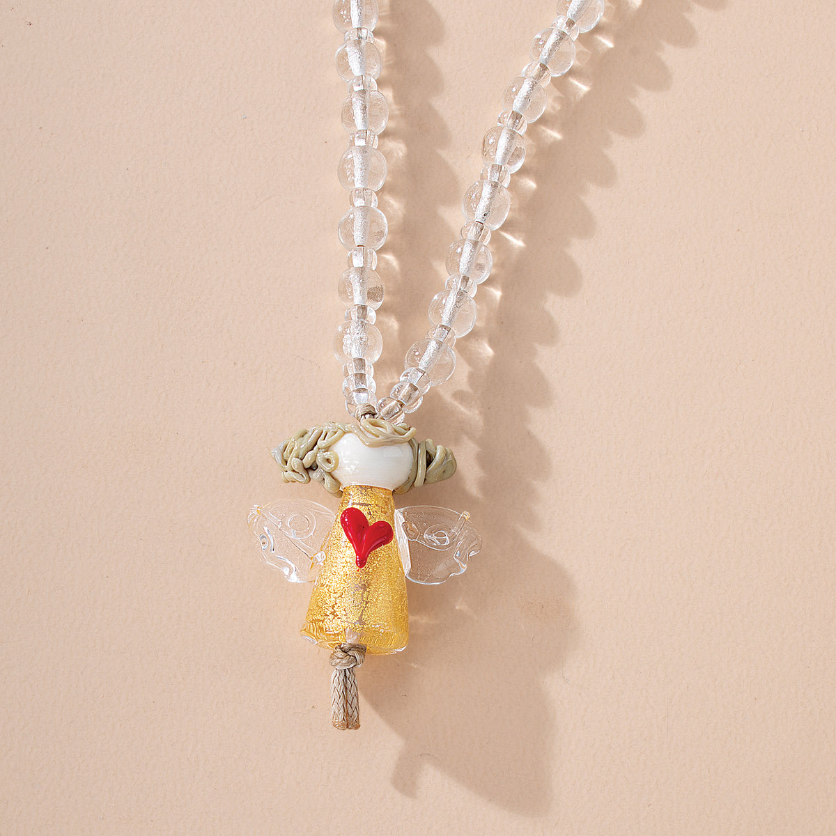 Murano Glass Angel Pendant Necklace (Preorder)