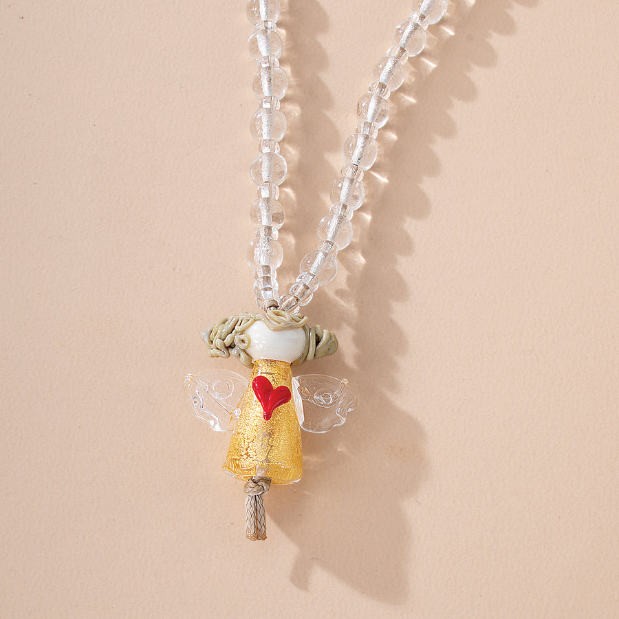 Murano Glass Angel Pendant Necklace (Preorder)