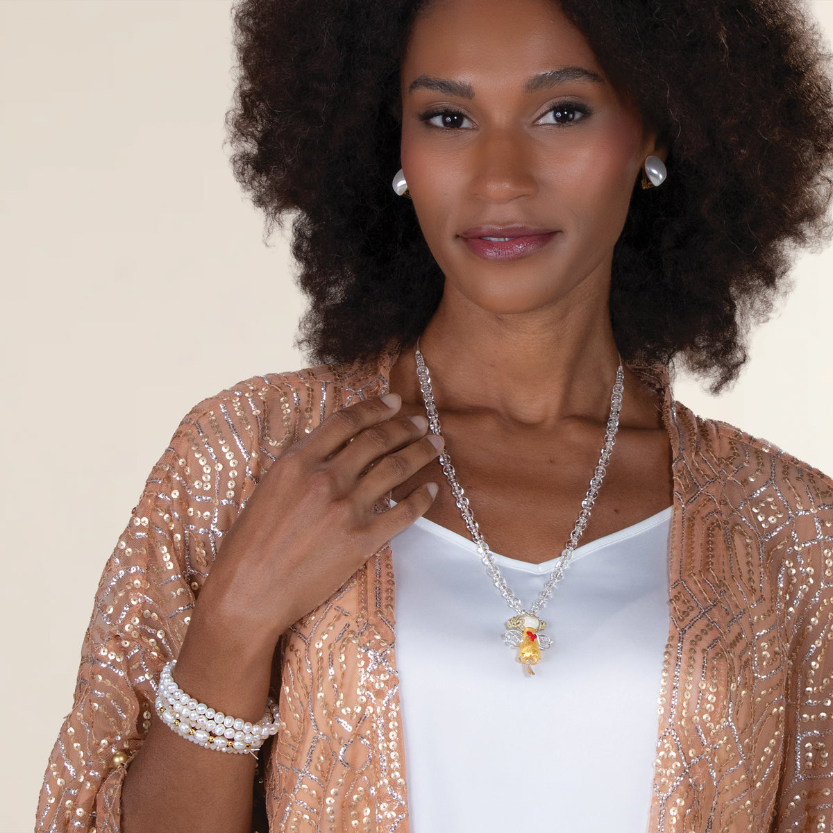 Murano Glass Angel Pendant Necklace (Preorder)
