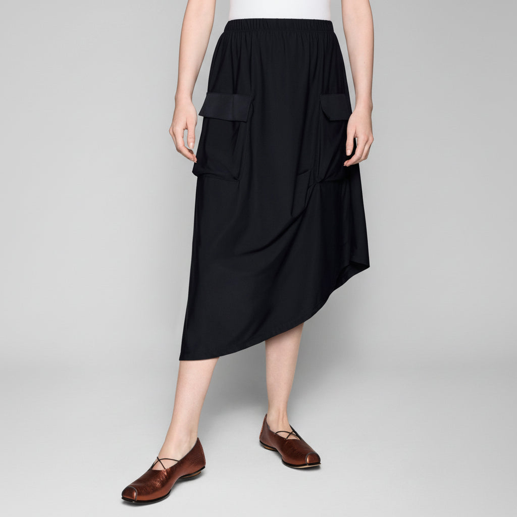 Cargo Tucked Street Skirt - Black