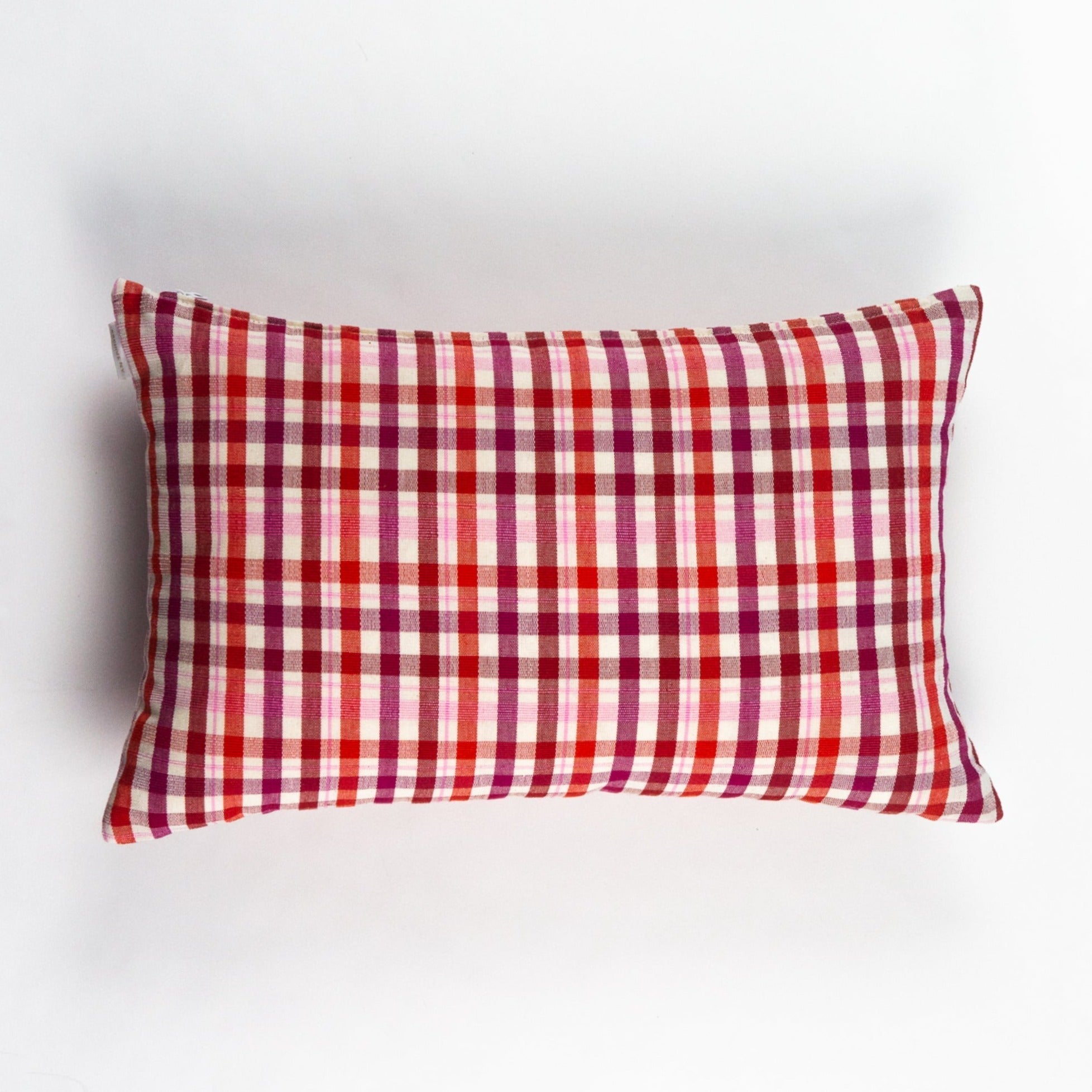Archive NY Noel Handmade Plaid Lumbar Pillow, 12"x 20"