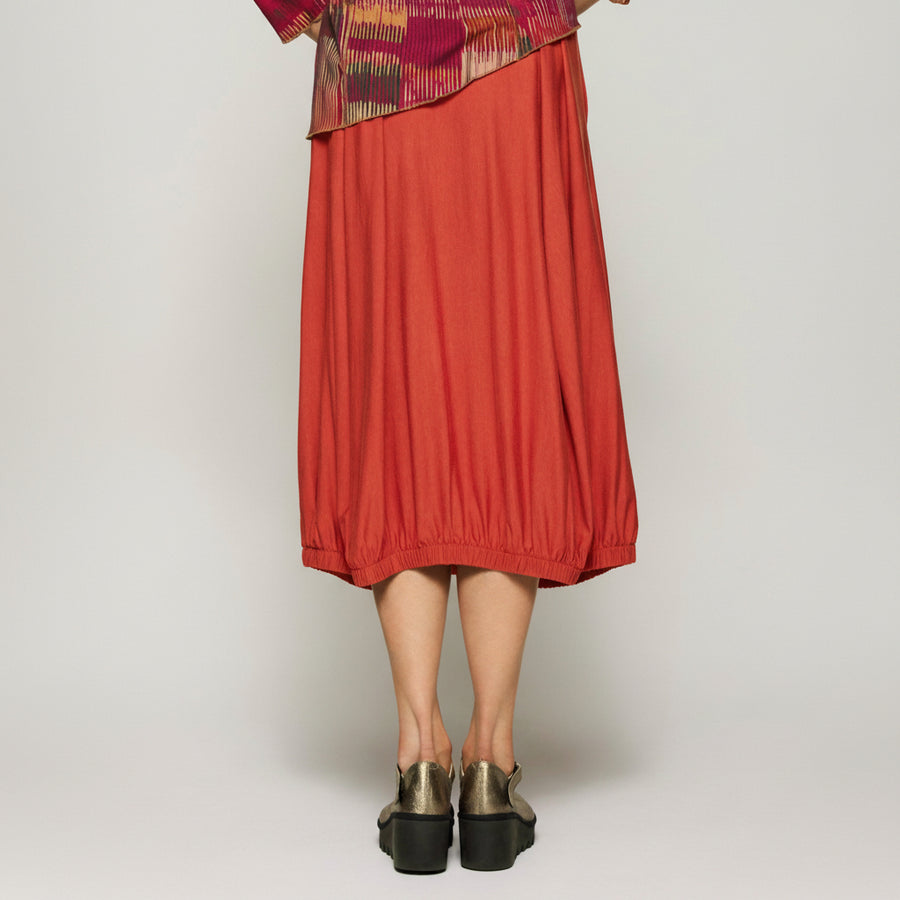 Bamboo Billow Skirt - Autumn Red