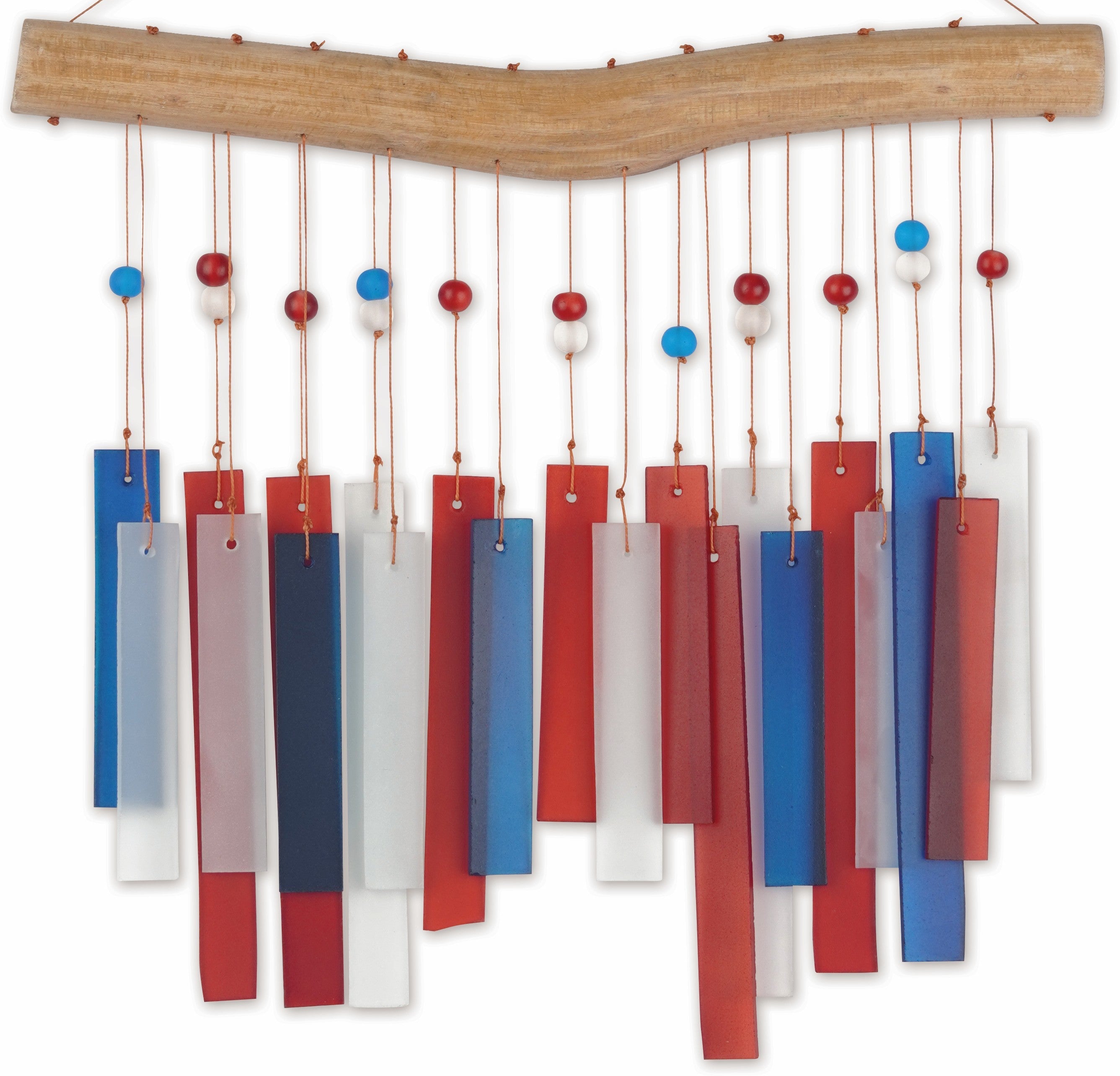 Patriotic Recto Sea Glass Wind Chime