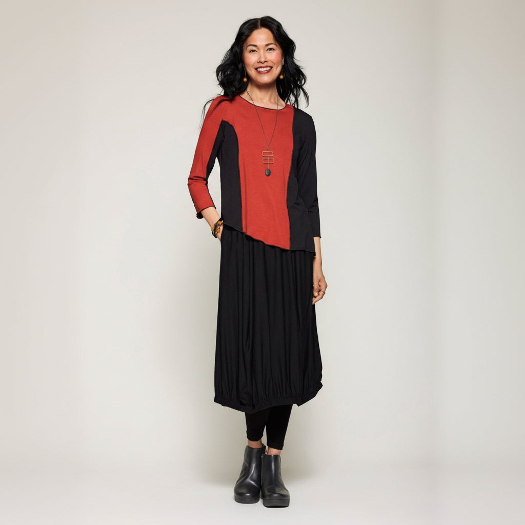 Bamboo Billow Skirt - Black