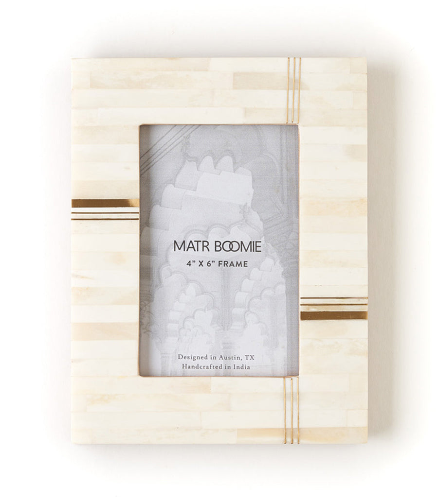 Mukhendu Bone Inlay Picture Frame, 4" x 6"