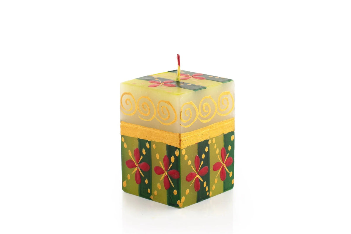 Traditional Christmas Painted Candles