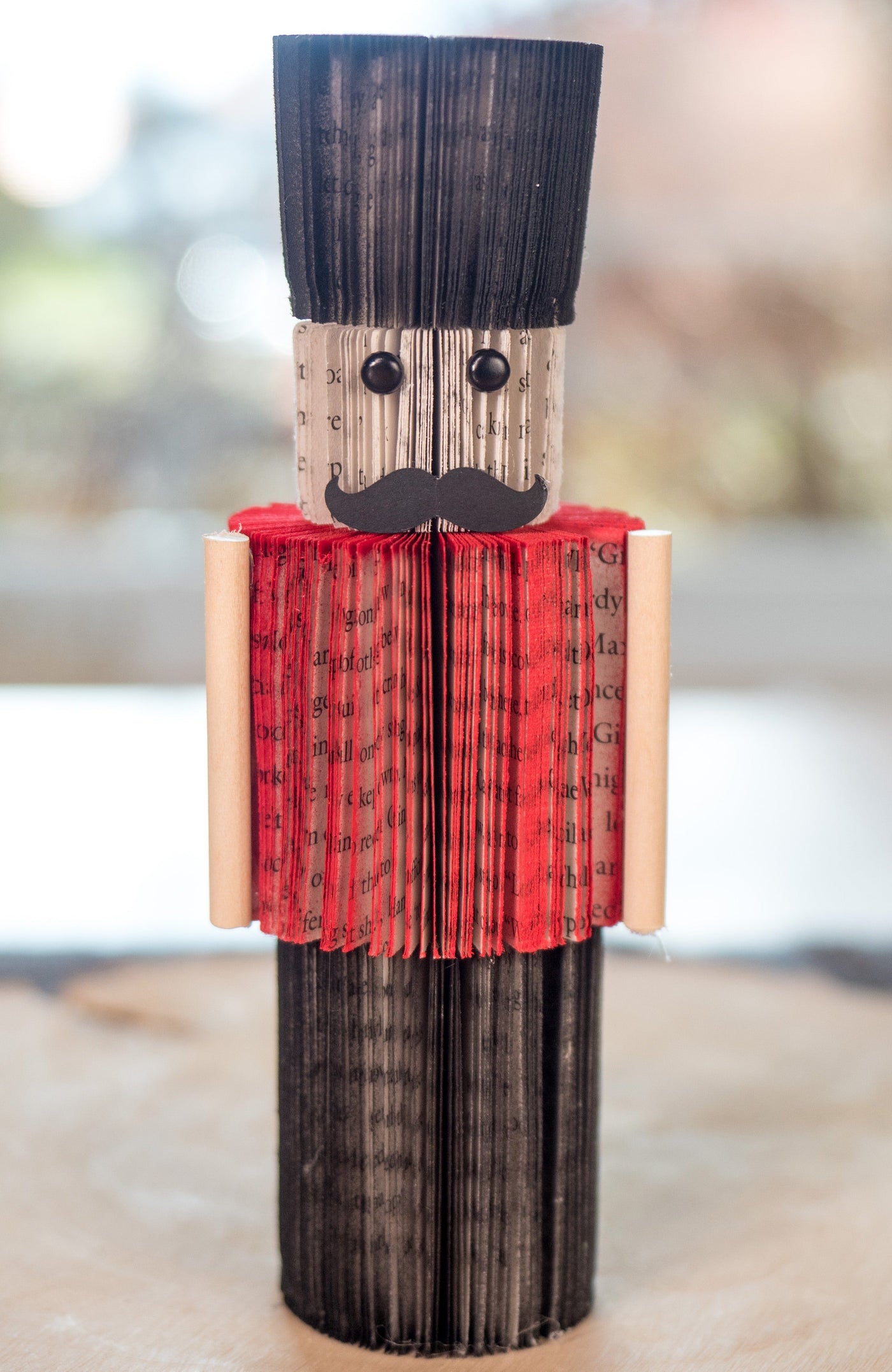 Handmade Book Page Nutcrackers