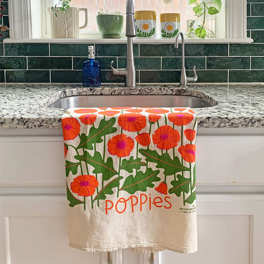 Poppies Dish Towel