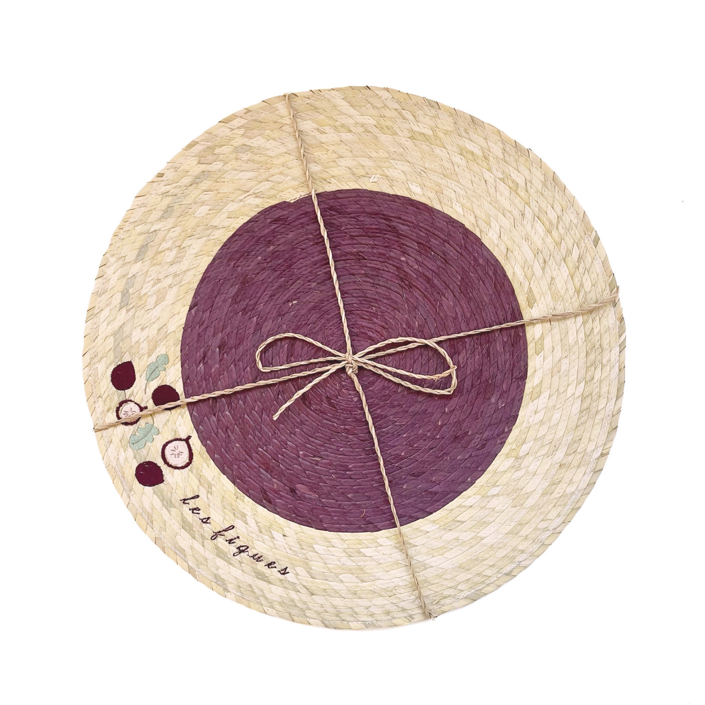 S/2 Palm Double Sided Placemat with Embroidery -  Les Figues
