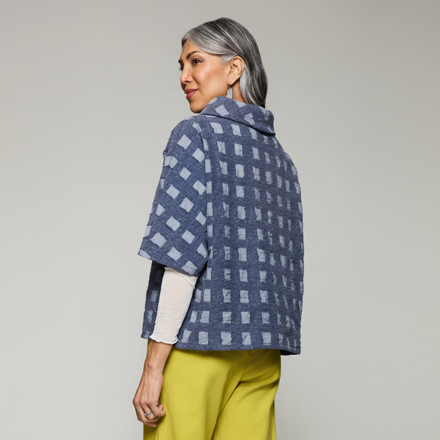 Alba Top - Indigo/Ivory