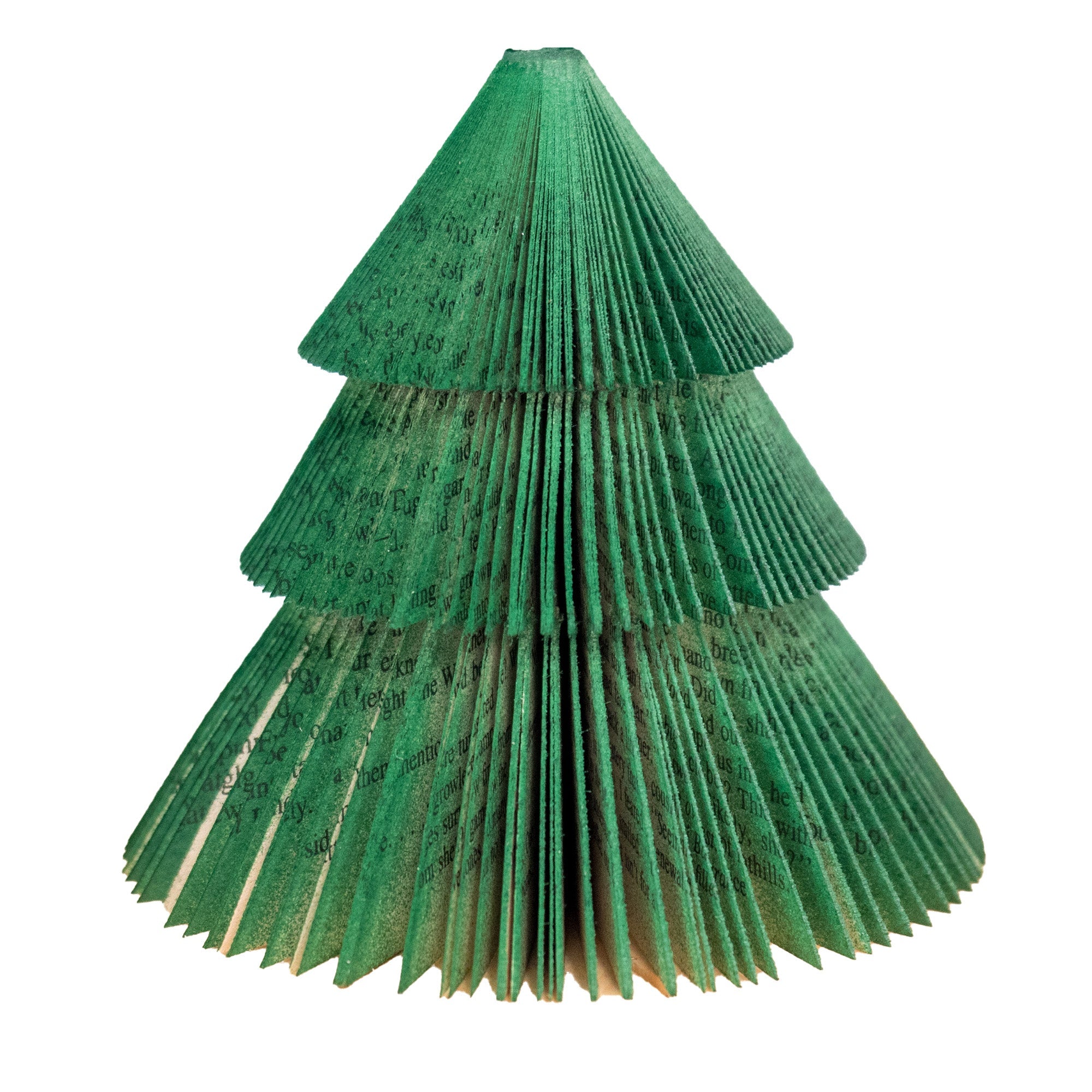 Handmade Book Page Trees, Set of 3