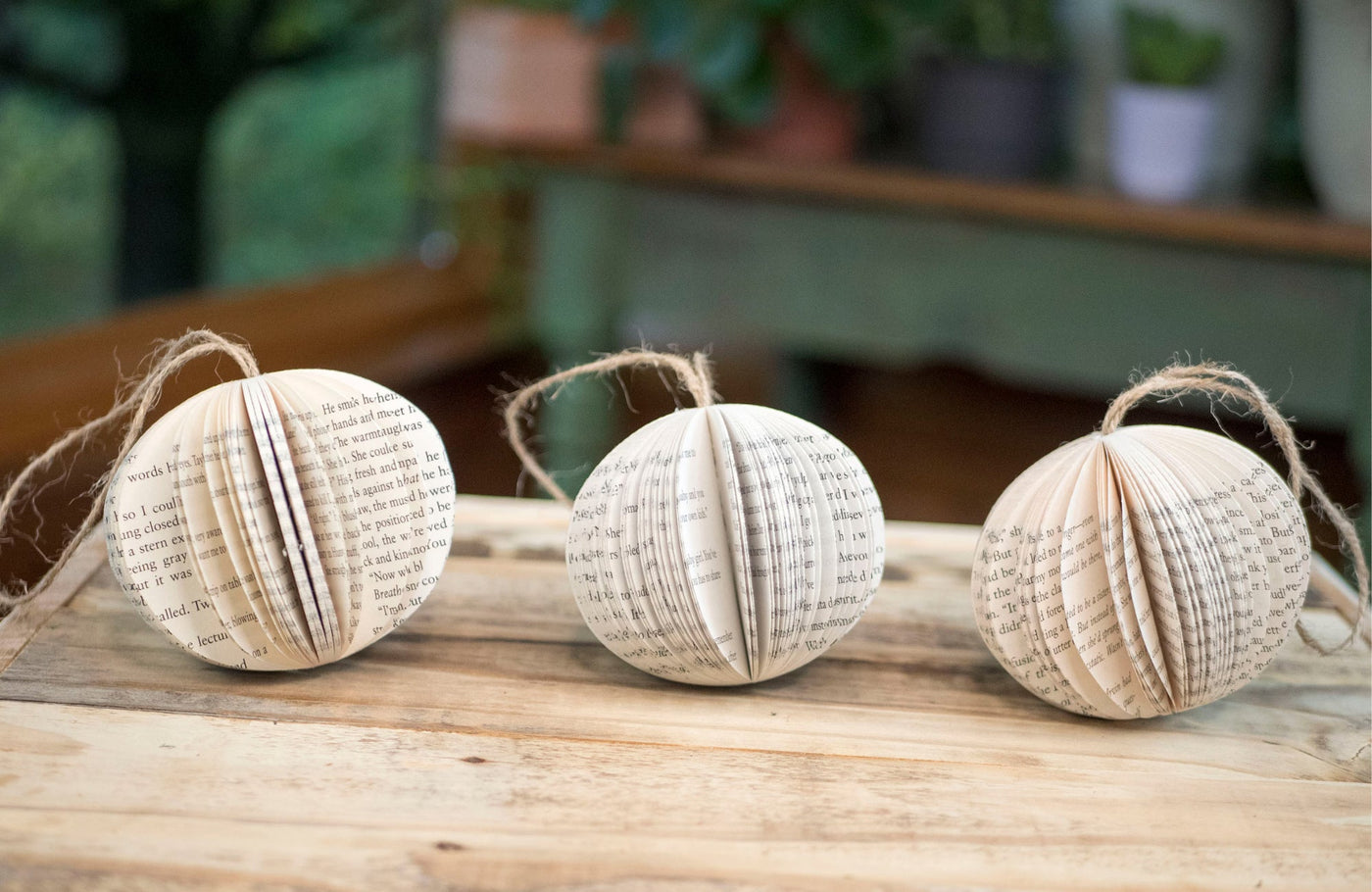 Book Ornament- Set of 3