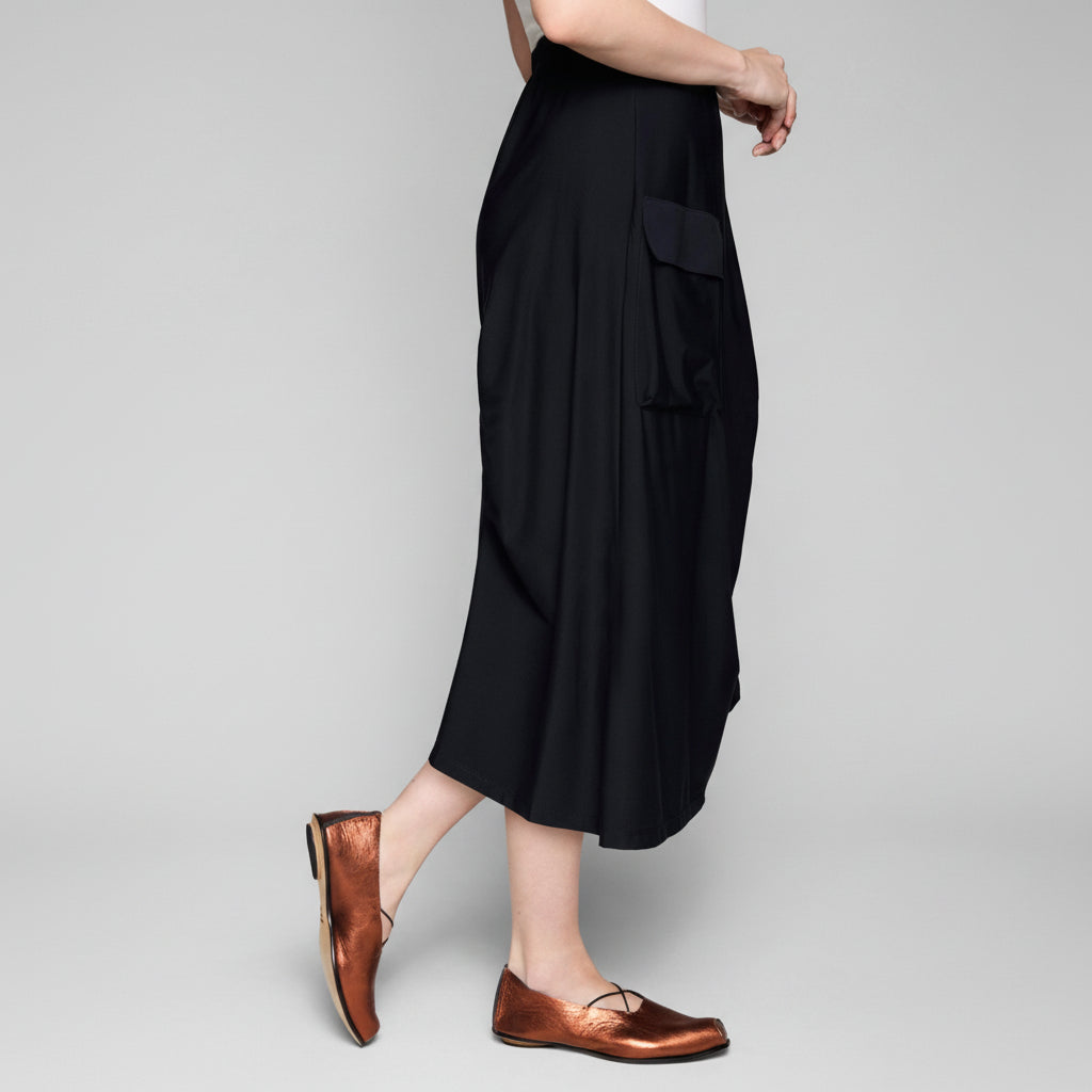 Cargo Tucked Street Skirt - Black