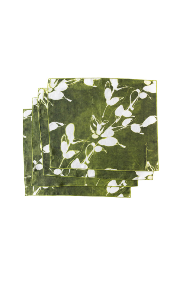 Handmade Porto Print Olive Placemat