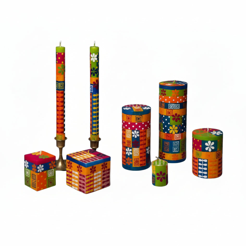 Summer Painted Candles