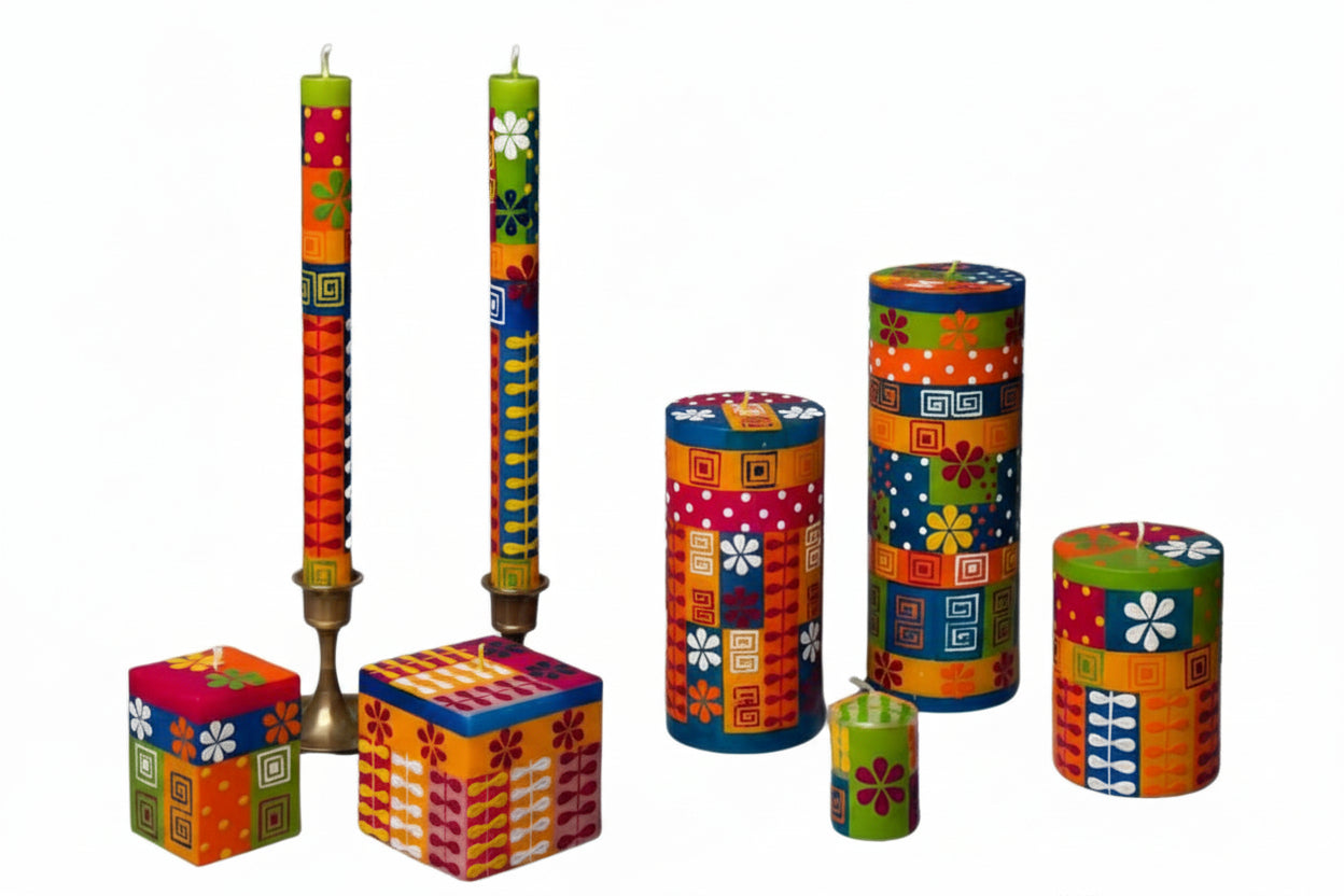 Summer Painted Candles