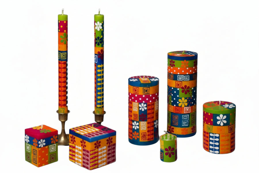 Summer Painted Candles