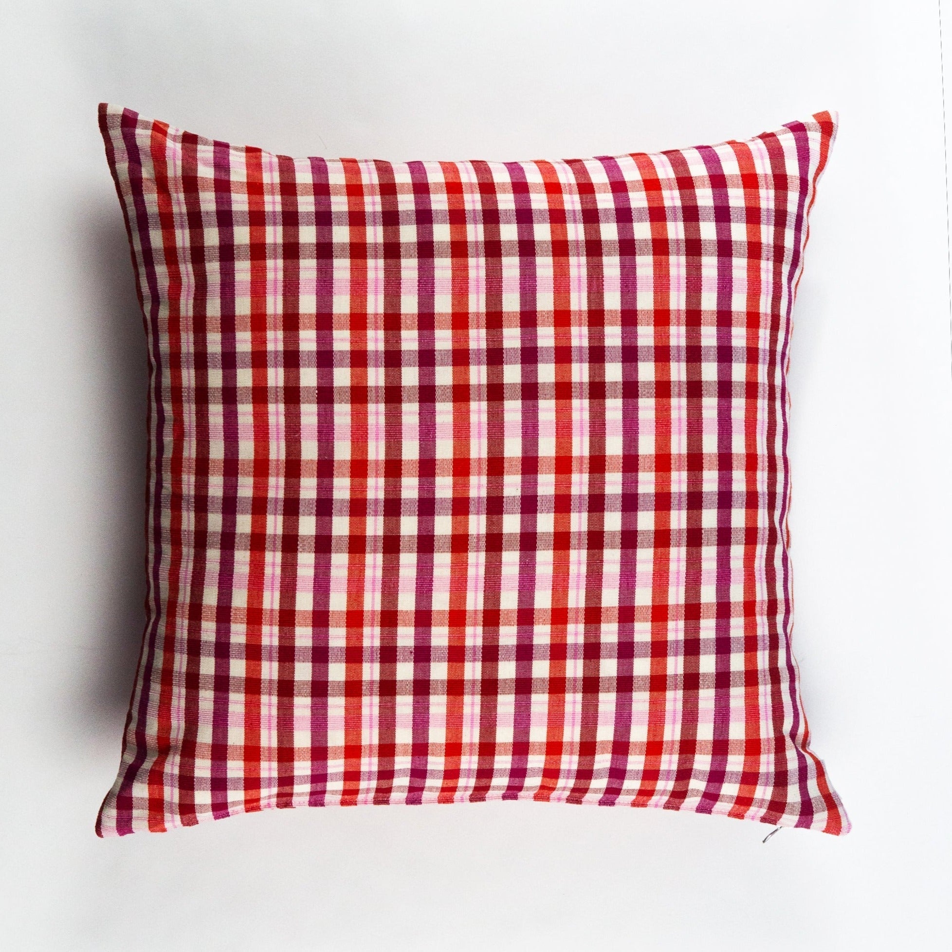 Archive NY Noel Handmade Plaid Square Pillow, 20"x 20"