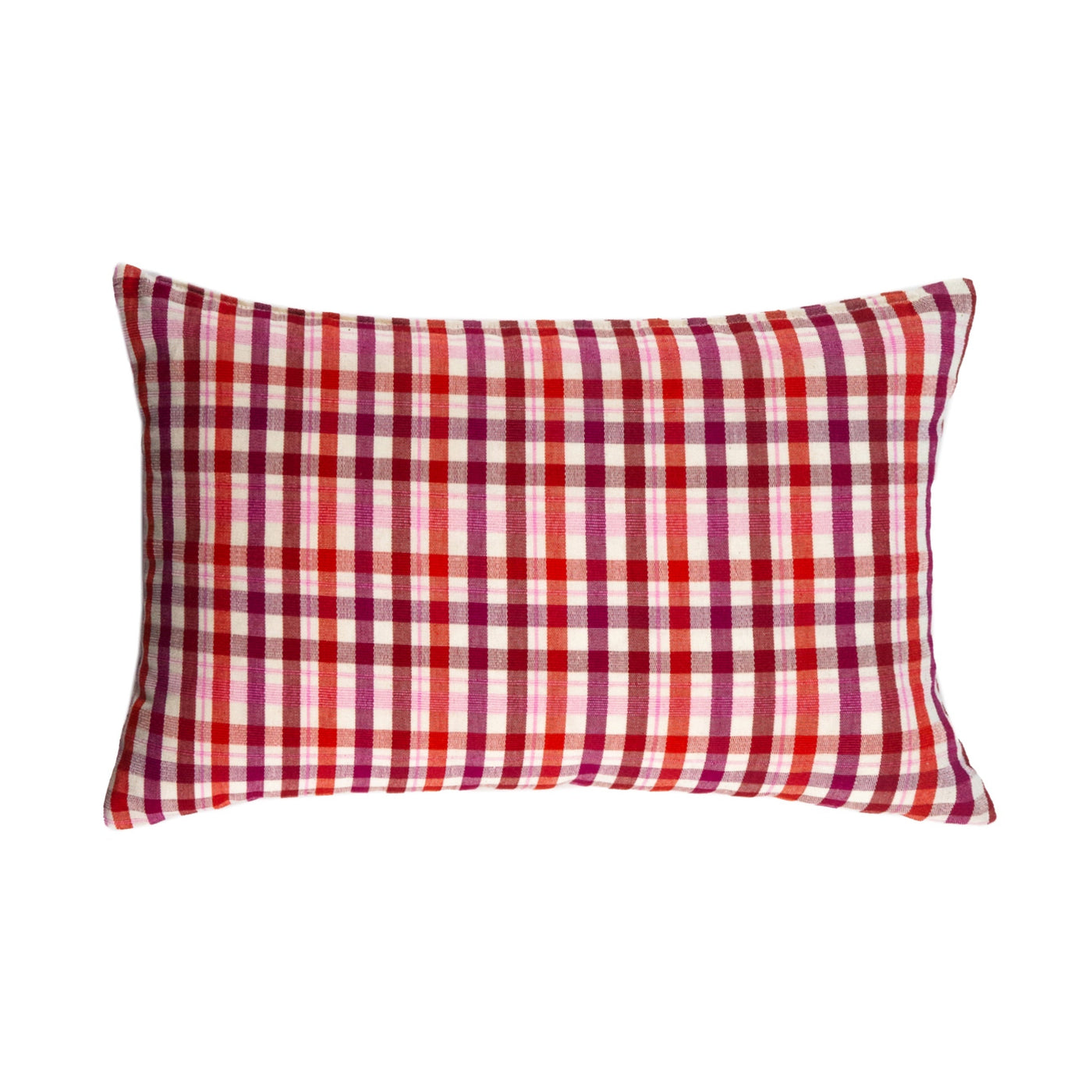 Archive NY Noel Handmade Plaid Lumbar Pillow, 12"x 20"