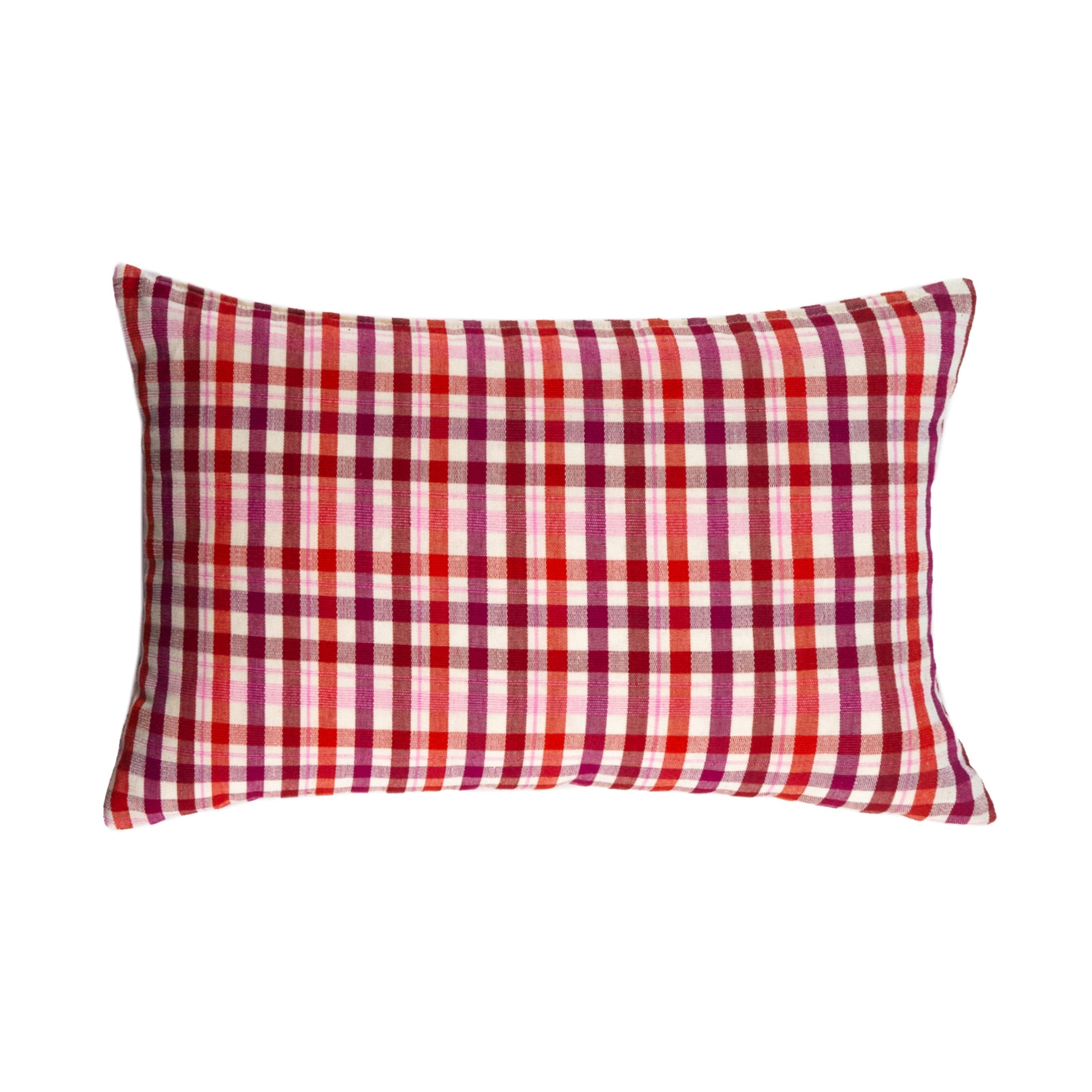 Archive NY Noel Handmade Plaid Lumbar Pillow, 12"x 20"