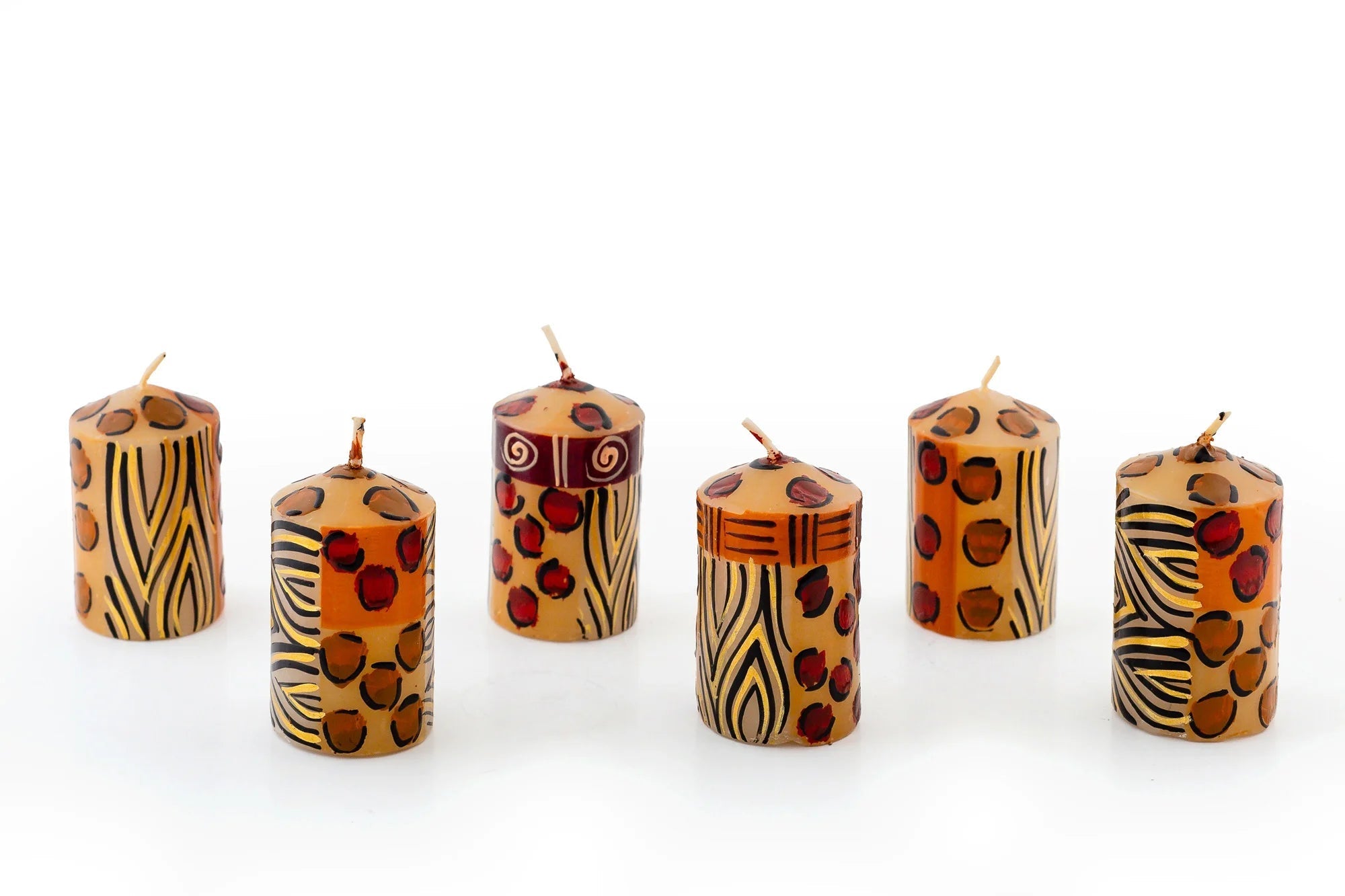 Animal Print Painted Candles