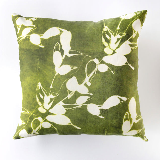 Handmade Porto Print Olive Pillow