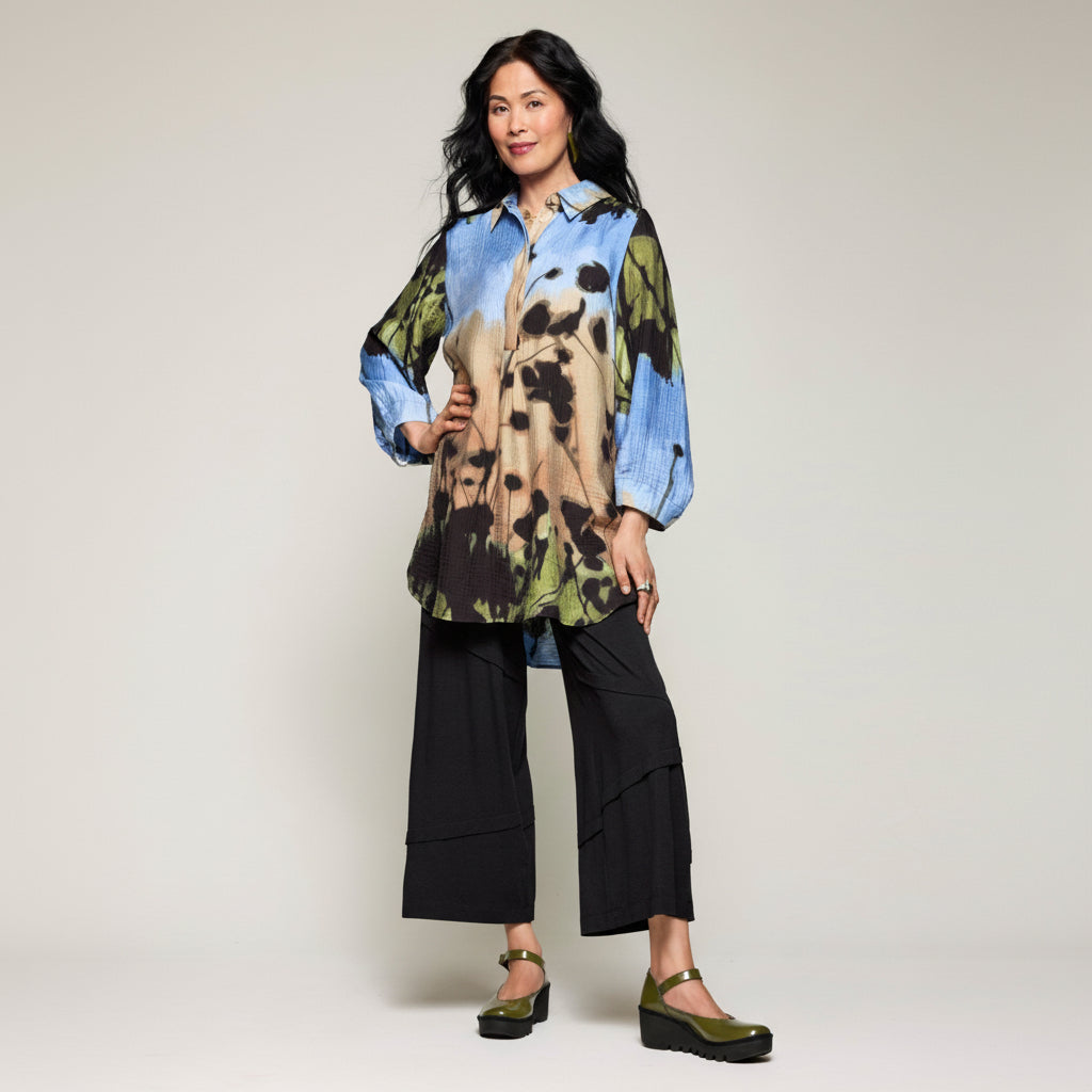 Meadownight Tunic - Sky/Sand Shadow