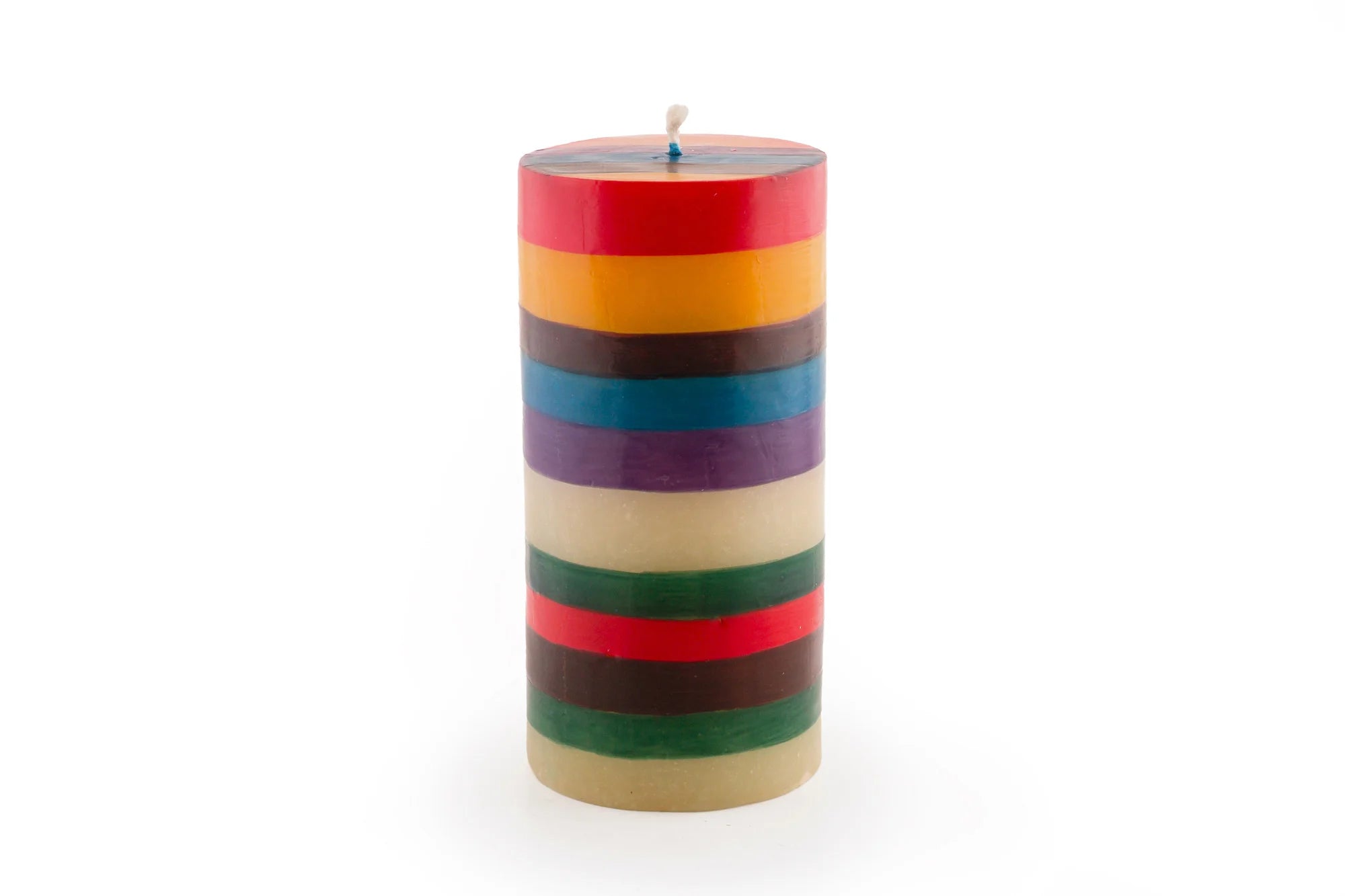 Memphis Stripe Painted Candles
