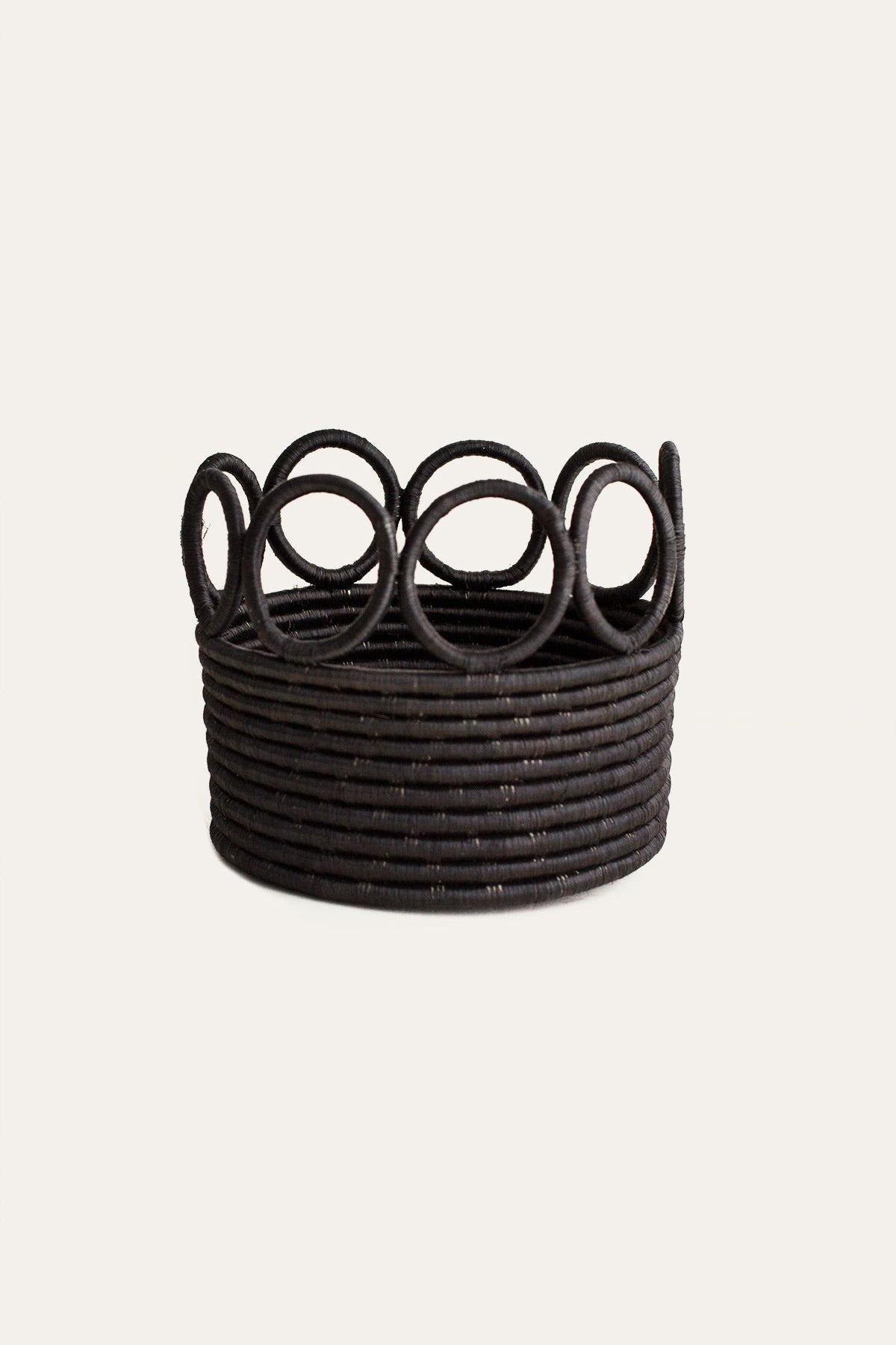 Handmade Ikamba Decorative Basket, Black