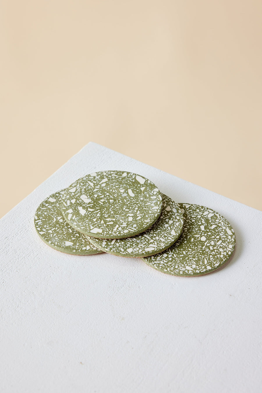 Olive Terrazzo Coasters Set of 4