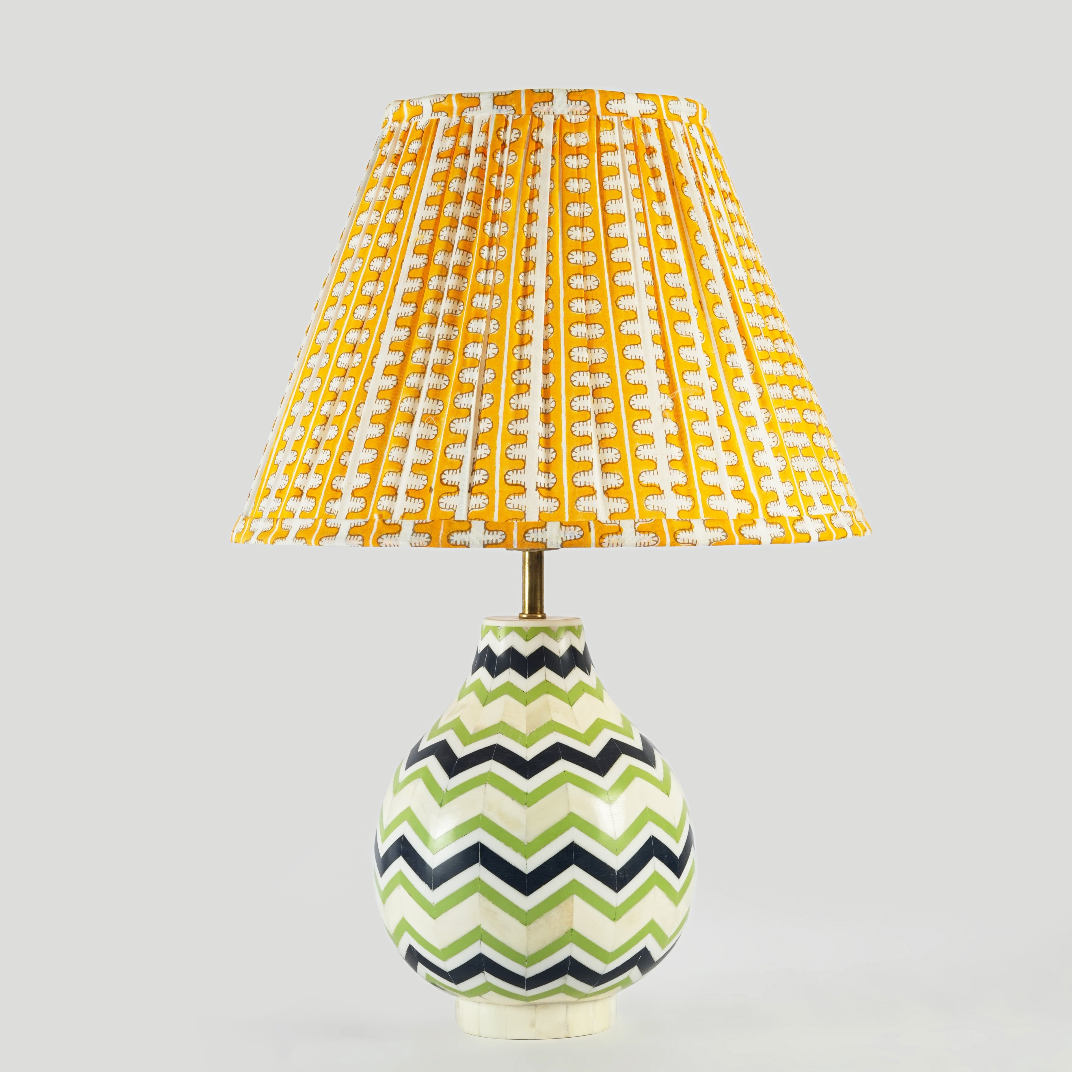 Meadow Striped Handblocked Lampshade
