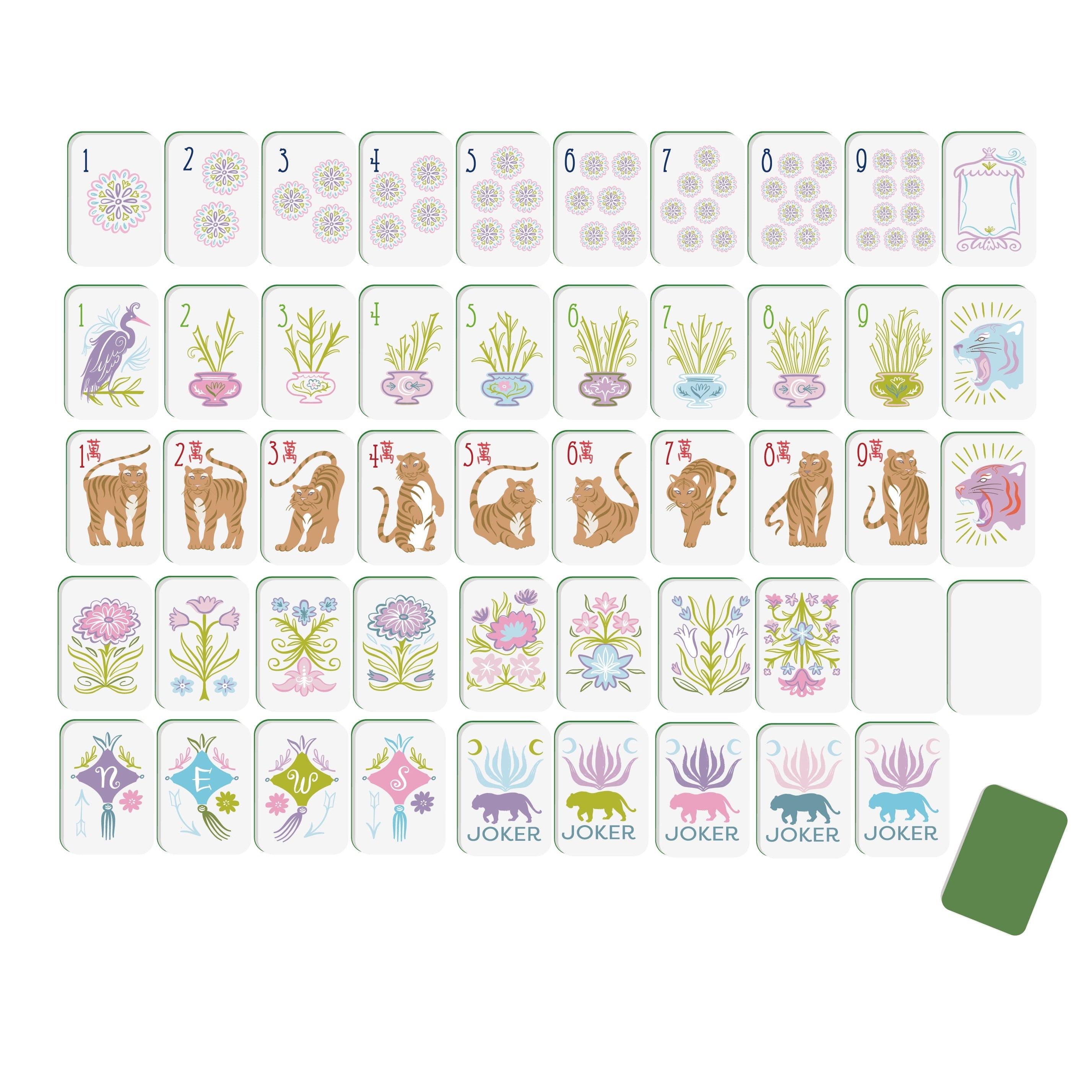 Moon Tiger Mahjong Tiles (Preorder)