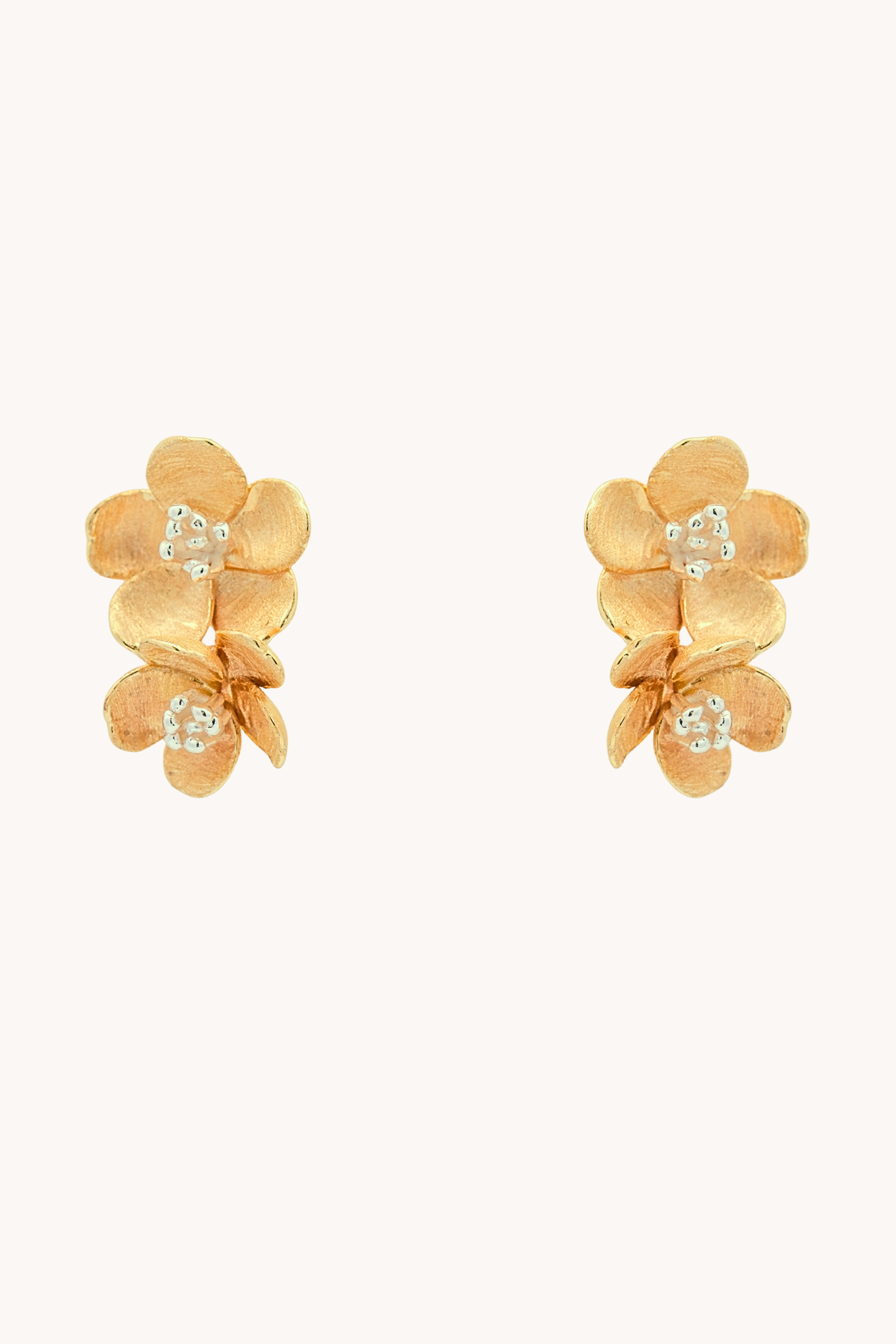 Sakura Bouquet Gold Stud